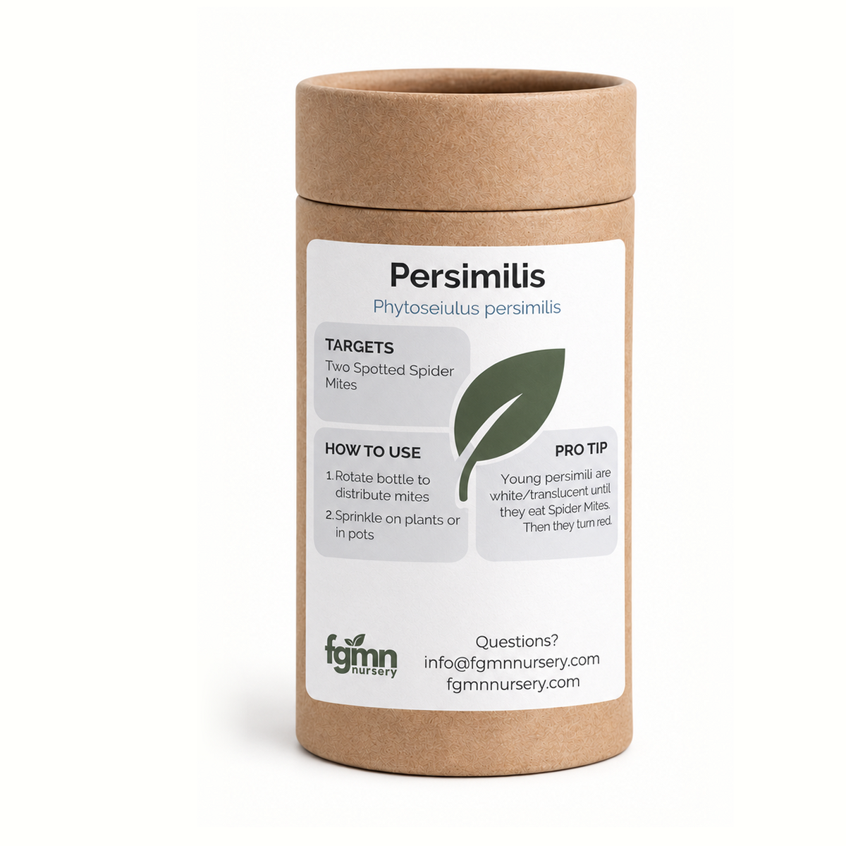 FGMN Nursery Phytoseiulus persimilis | Heirloom Boulevard