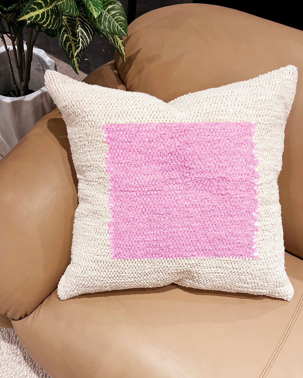 Casa Cubista Pink Square Pillow | Heirloom Boulevard