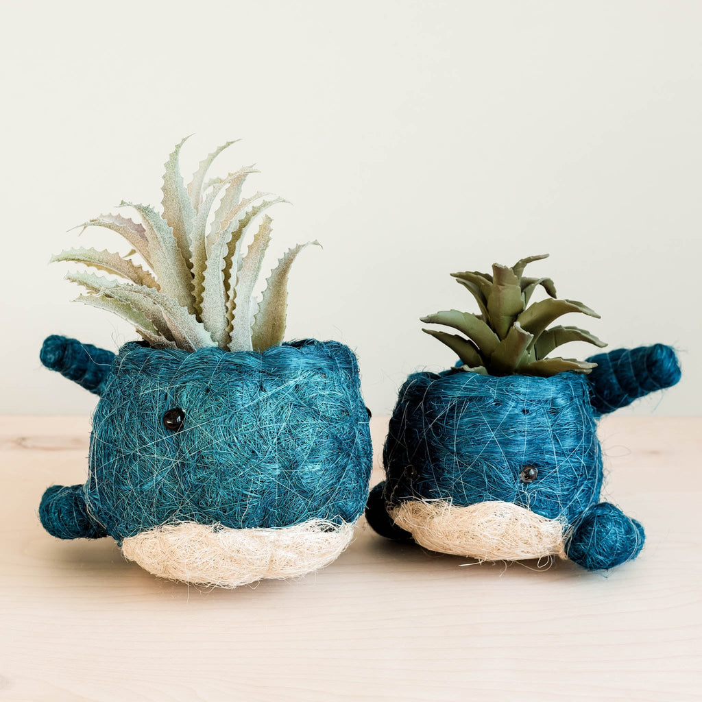 Wicker Whale Planter - Coco Planter | LIKHÂ LIKHÂ | Heirloom Boulevard