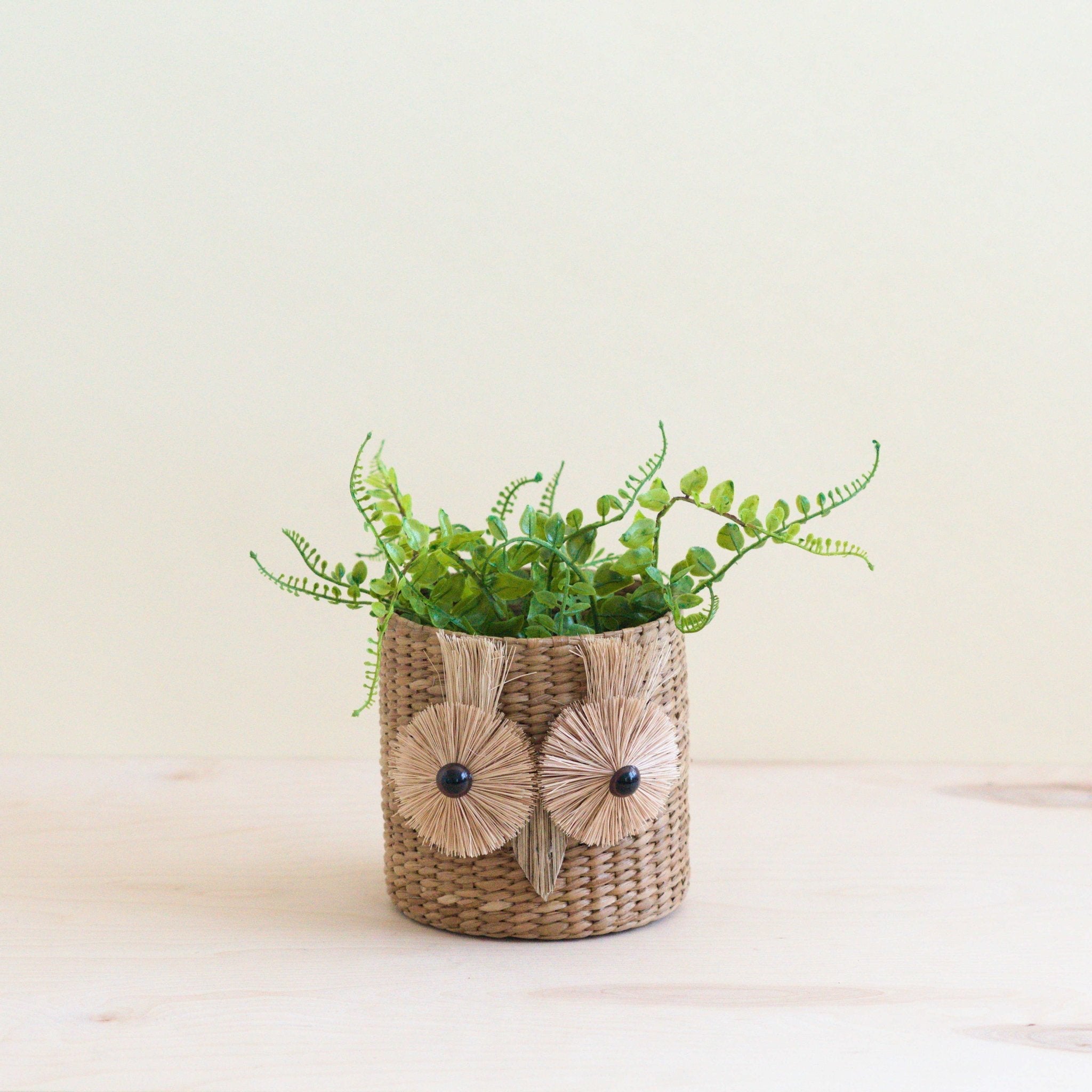 LIKHÂ Owl 6" Seagrass Basket Planter - Succulent Plant Pot | LIKHÂ LIKHÂ | Heirloom Boulevard