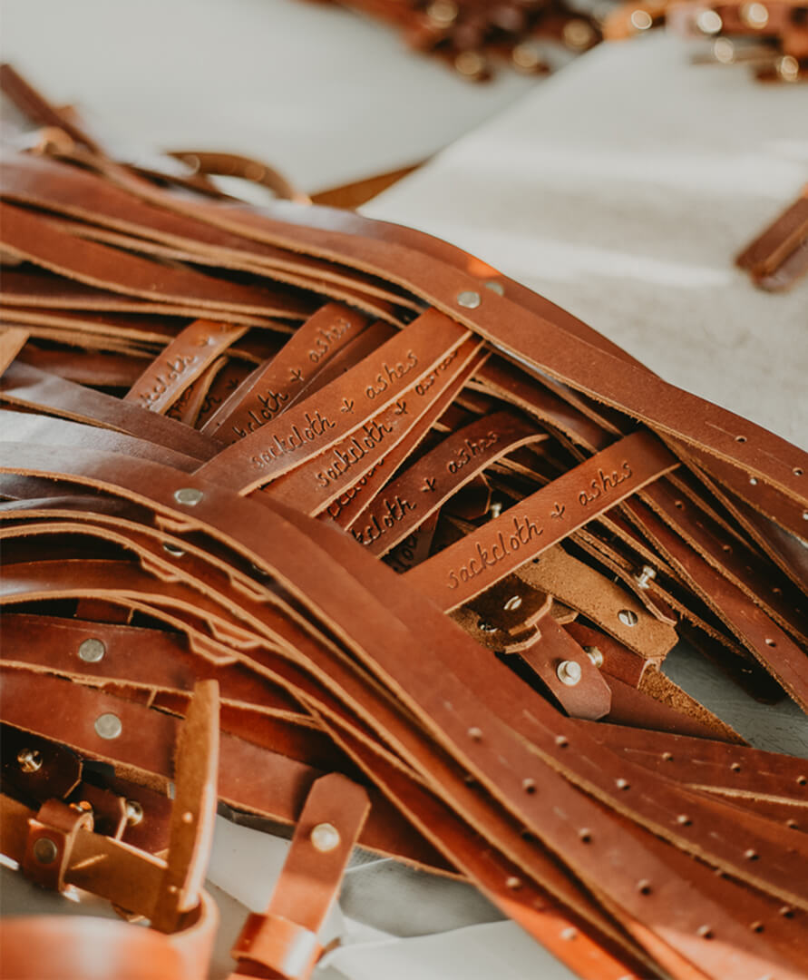 Sackcloth & Ashes Leather Blanket Roll | Heirloom Boulevard