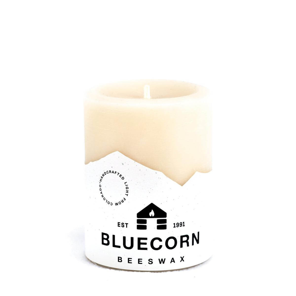 Ivory Pure Beeswax Pillar Candles 3" x 4" Single Candle | Heirloom Boulevard