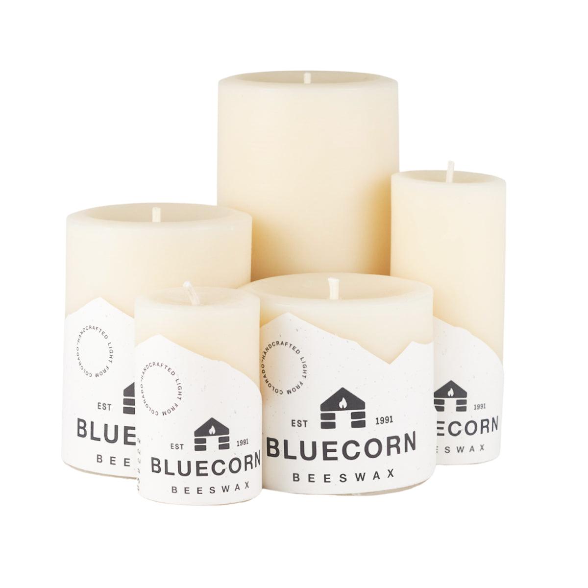 Ivory Pure Beeswax Pillar Candles | Heirloom Boulevard