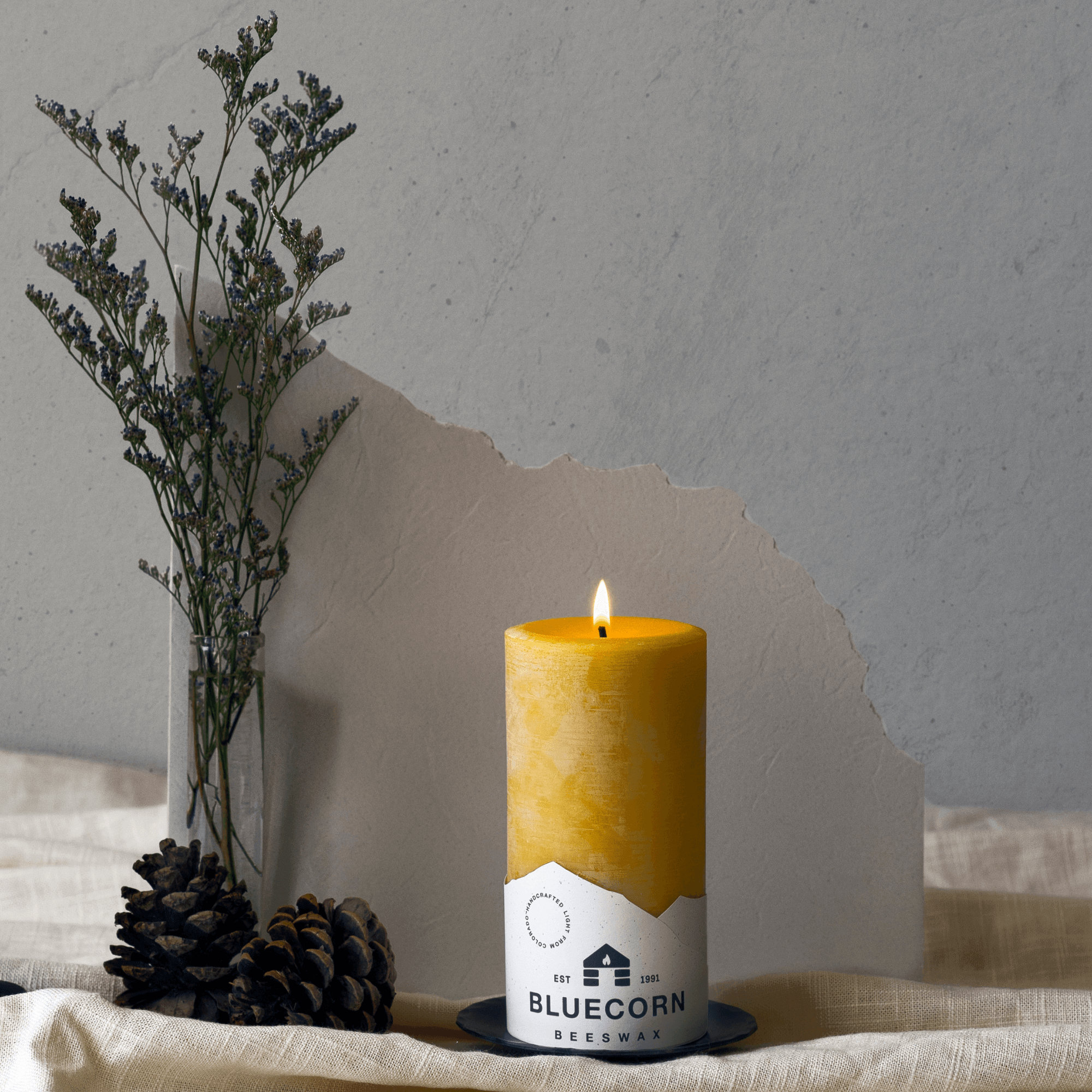Pure Beeswax Pillar Candles | Heirloom Boulevard