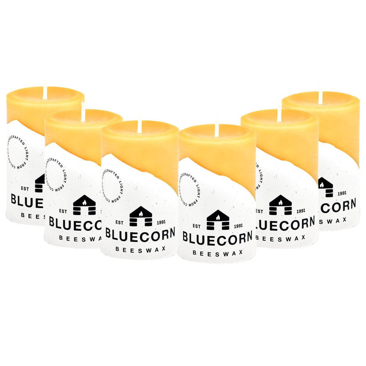 Pure Beeswax Pillar Candles 2" x 3" Bulk 6-Pack (Save 10%) | Heirloom Boulevard
