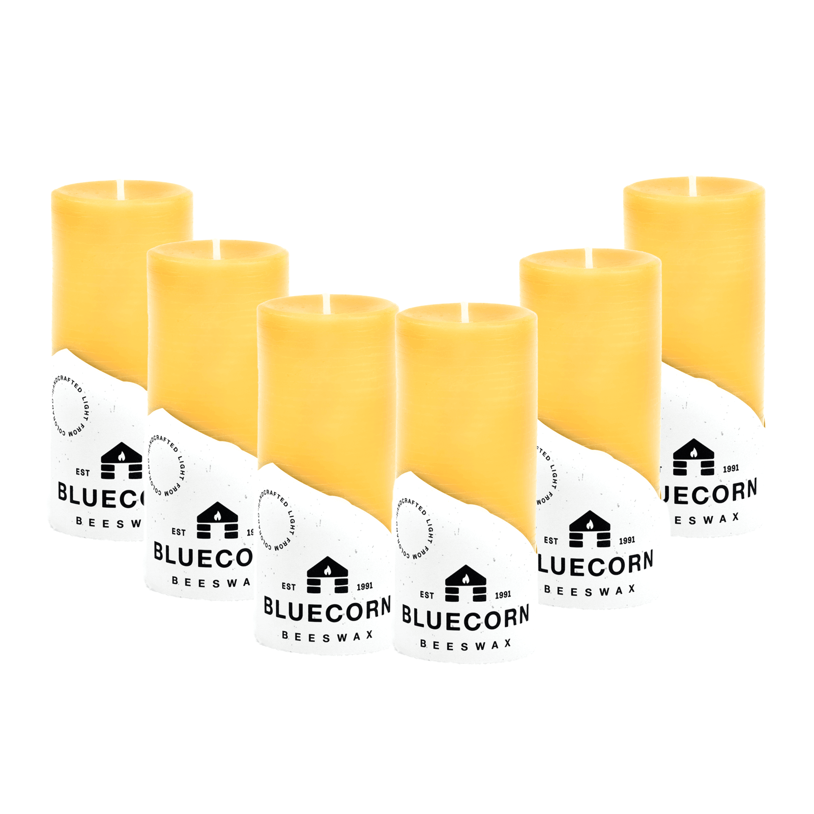 Pure Beeswax Pillar Candles 2" x 4.5" Bulk 6-Pack (Save 10%) | Heirloom Boulevard