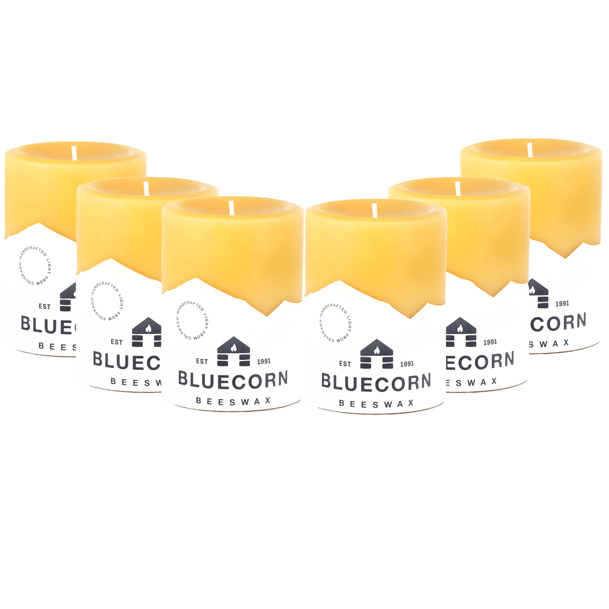 Pure Beeswax Pillar Candles 3" x 4" Bulk 6-Pack (Save 10%) | Heirloom Boulevard