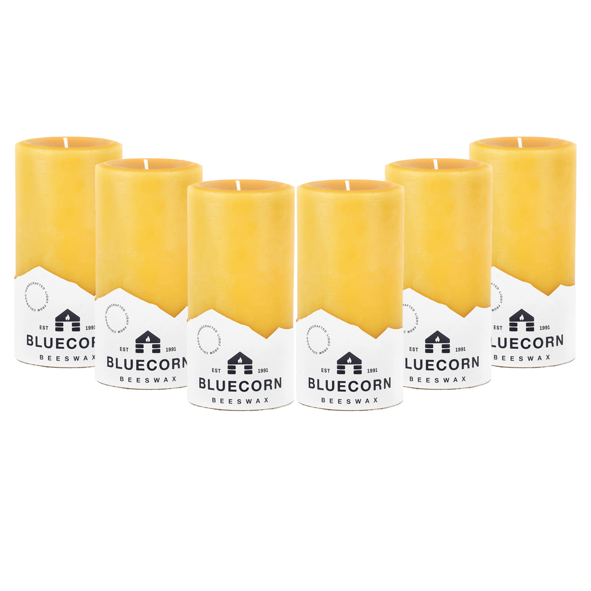 Pure Beeswax Pillar Candles 3" x 6" Bulk 6-Pack (Save 10%) | Heirloom Boulevard