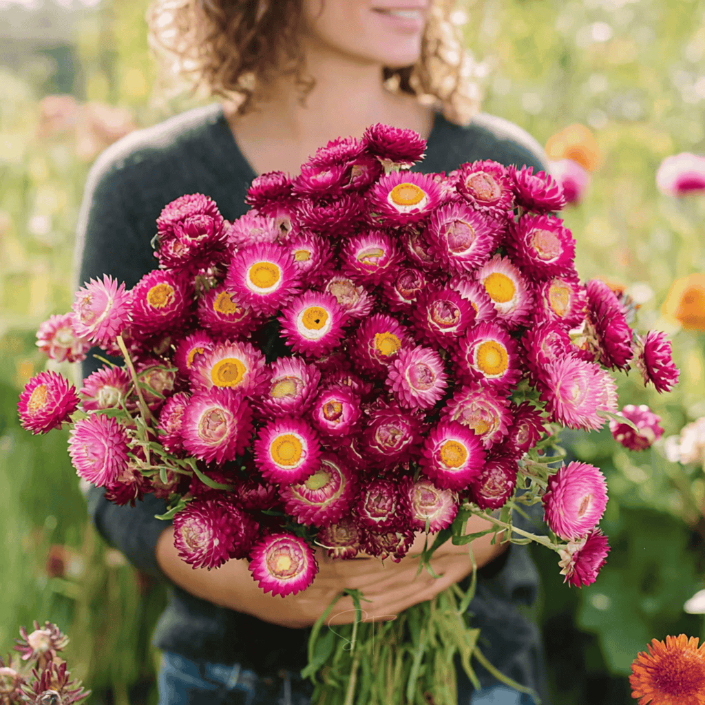Purple-Red Strawflower – 100 Seeds | Heirloom Boulevard