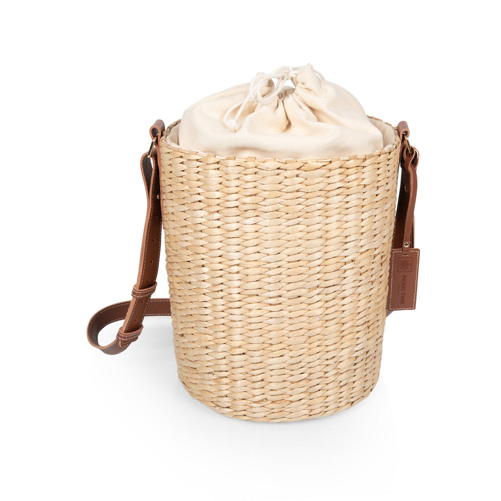 Picnic Time Palermo - Rush Insulated Bucket Tote with Leather Straps | Heirloom Boulevard