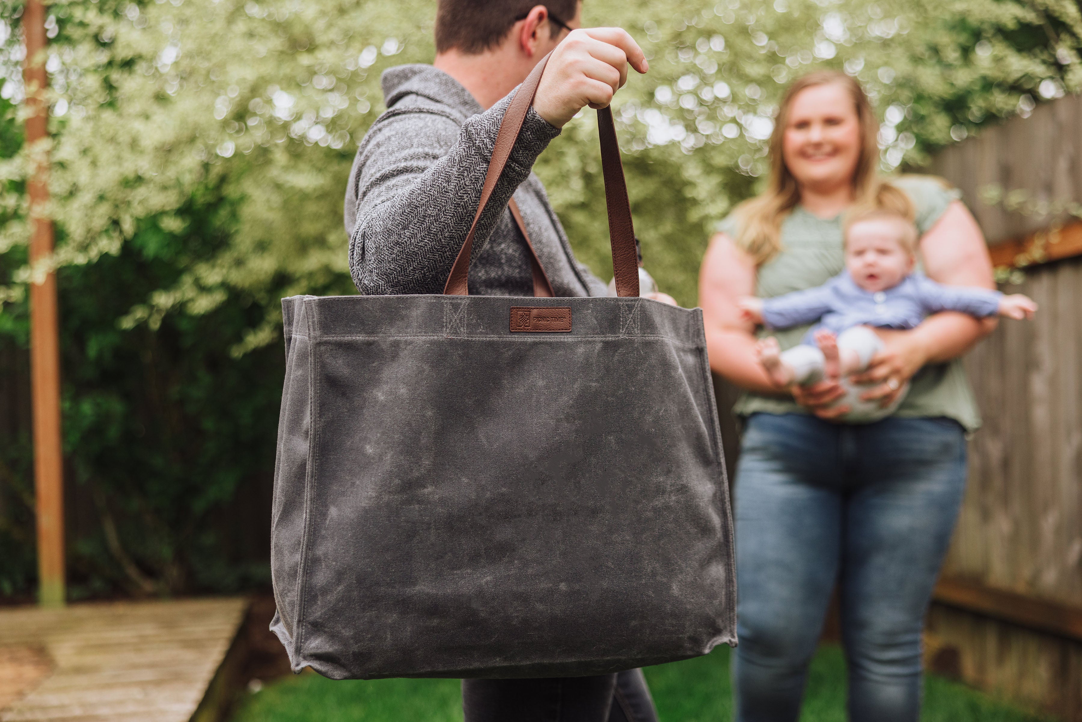 Legacy Market Waxed Canvas Tote with Leatherette Handles | Heirloom Boulevard