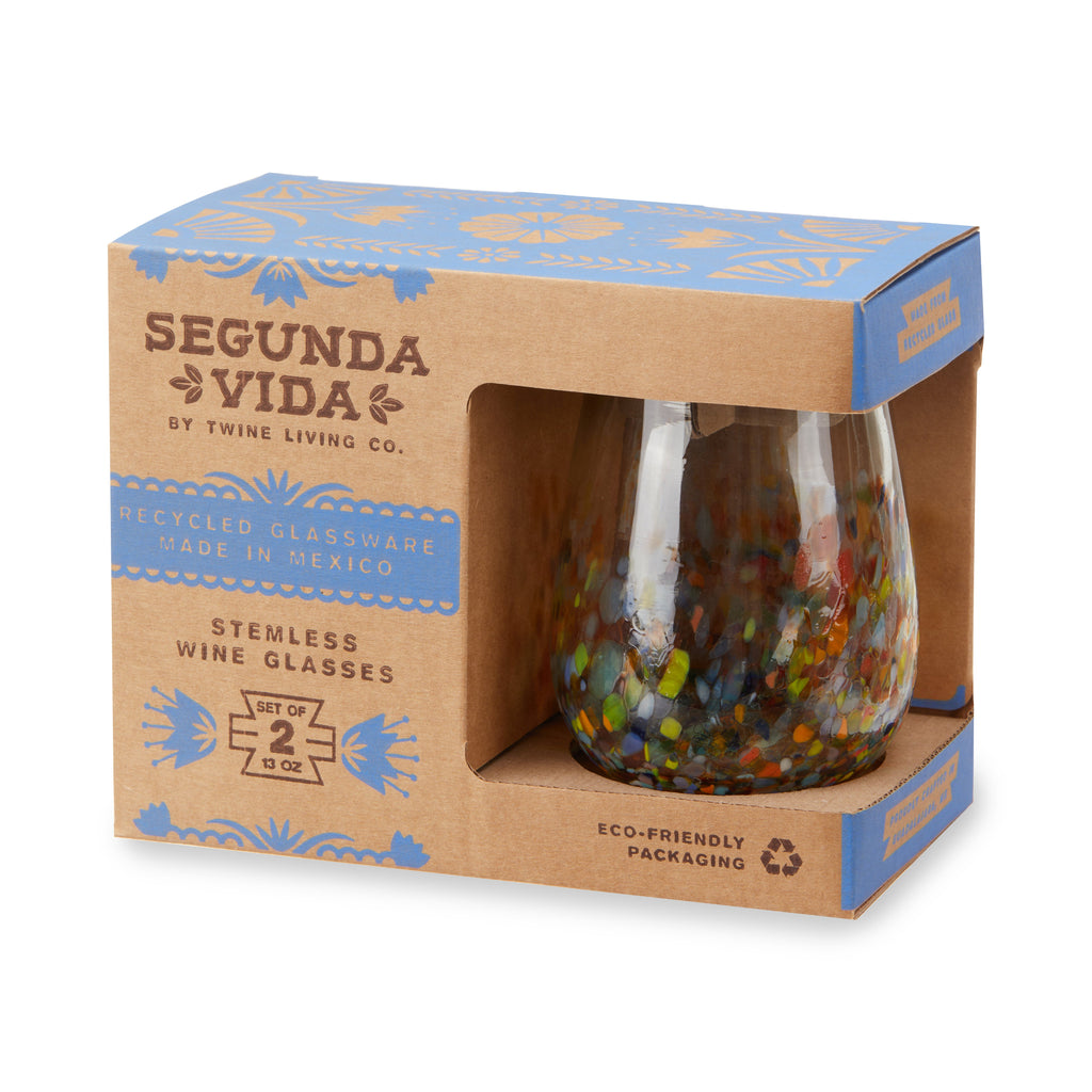 Segunda Vida Artistico Stemless Wine Glasses | Heirloom Boulevard