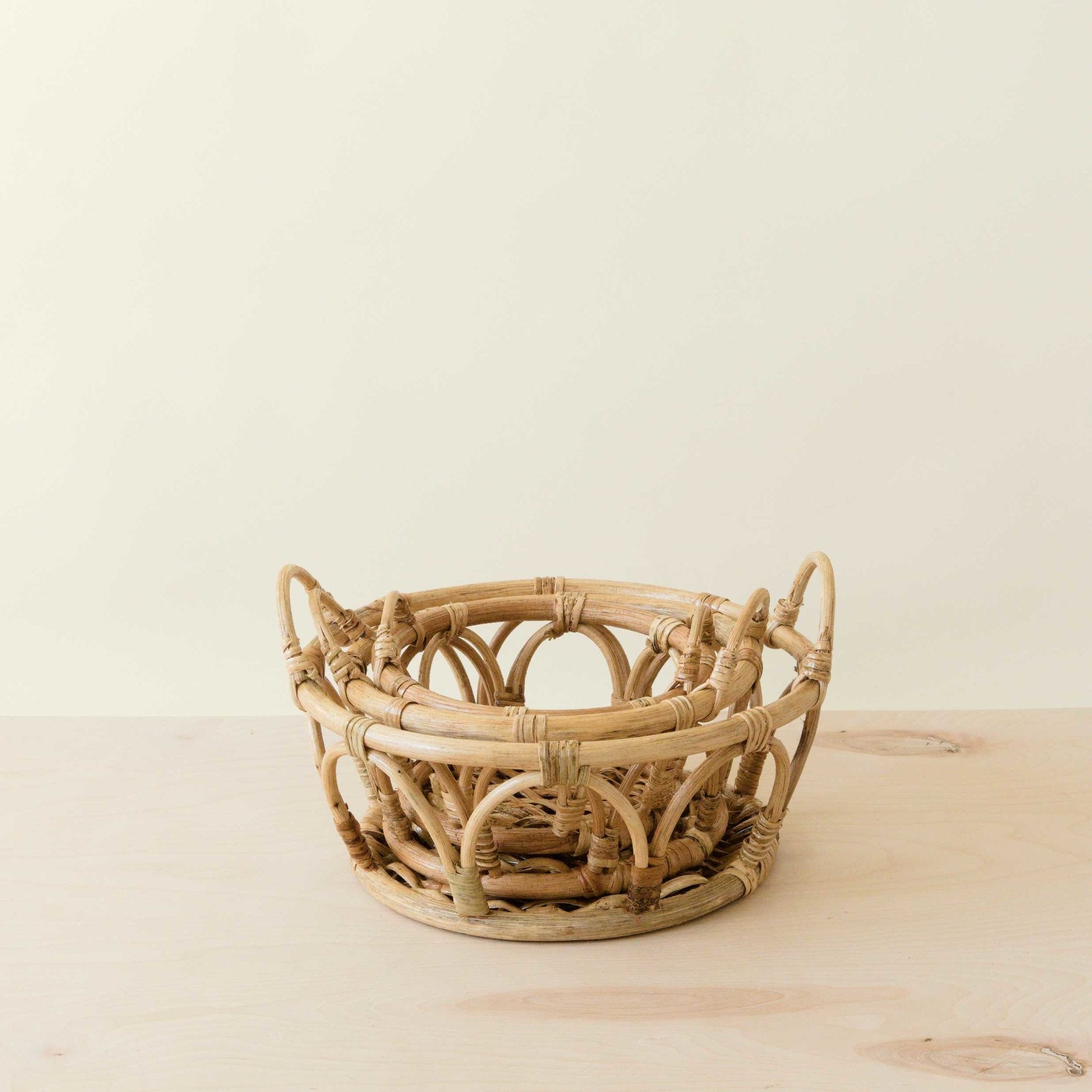 LIKHÂ Rattan Fruit Basket -  Wicker Table Basket set of 3 | LIKHÂ