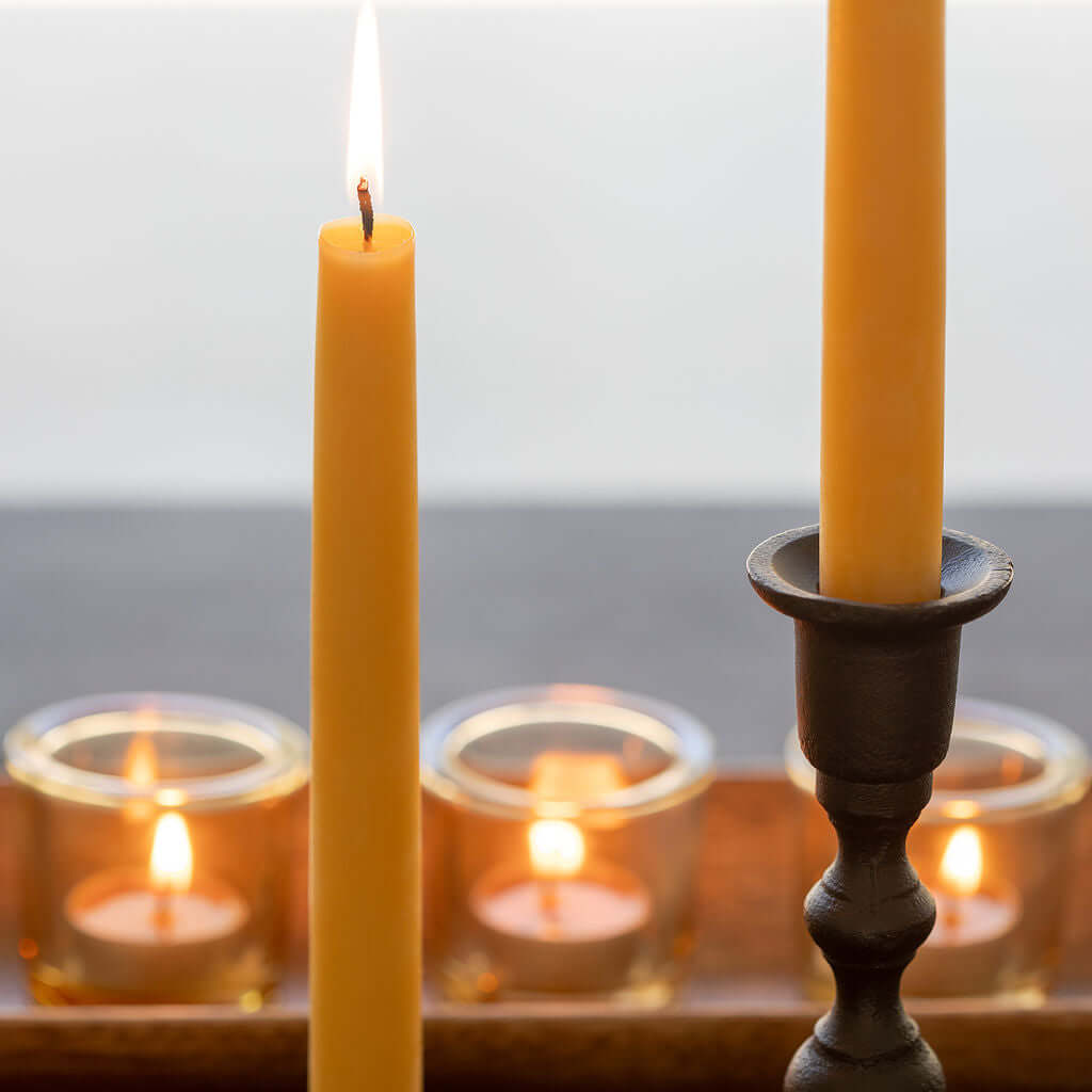 Hand-Dipped Beeswax Taper Candles - Bulk 4-Pair Bundle | Heirloom Boulevard
