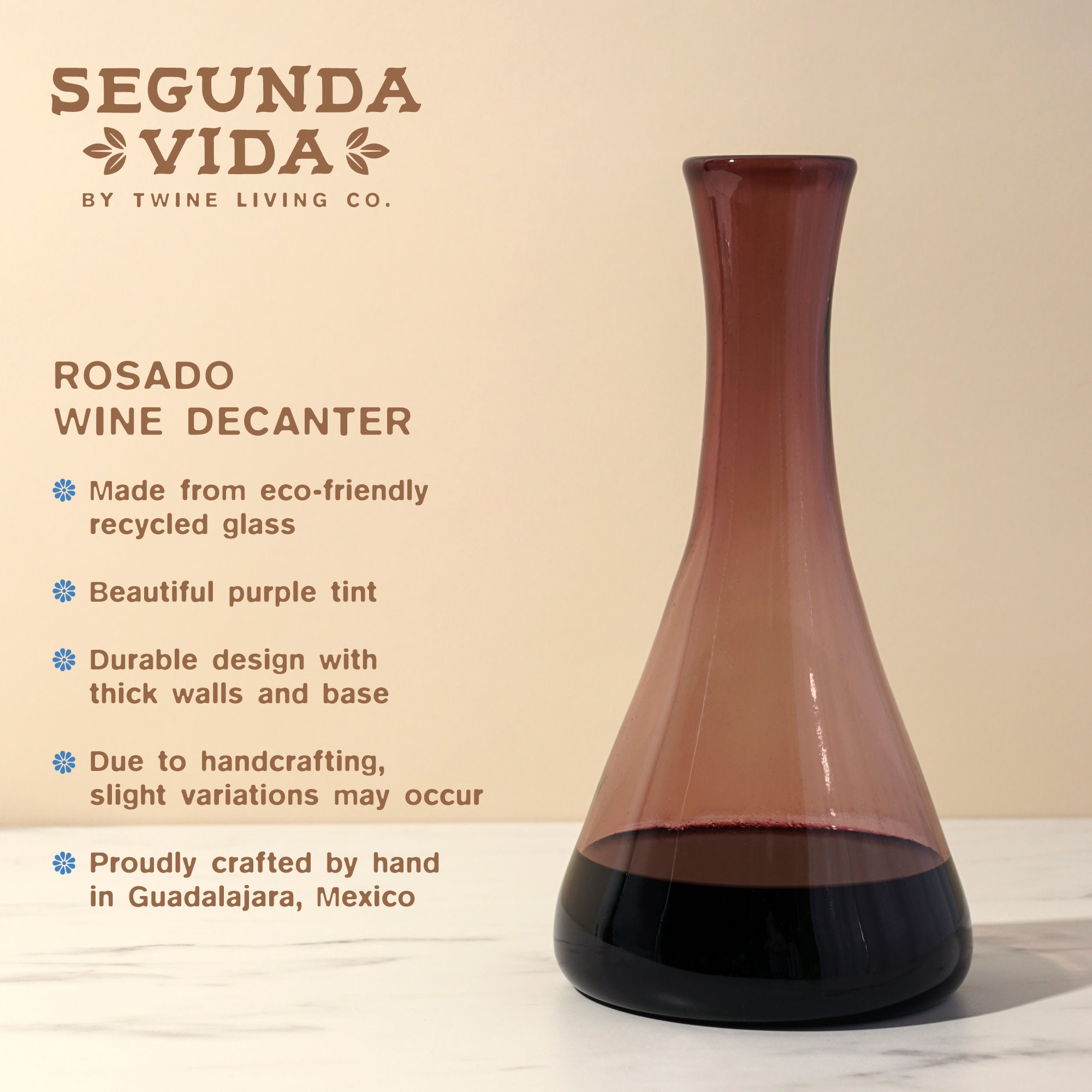 Segunda Vida Rosado Wine Decanter | Heirloom Boulevard