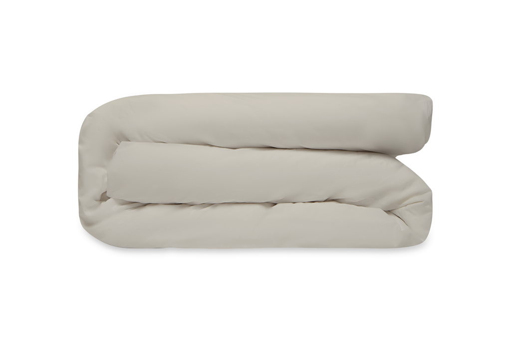 French Presse Linens Relaxed Percale Duvet Cover Natural | Heirloom Boulevard