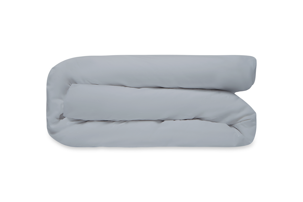 French Presse Linens Relaxed Percale Duvet Cover Sky | Heirloom Boulevard