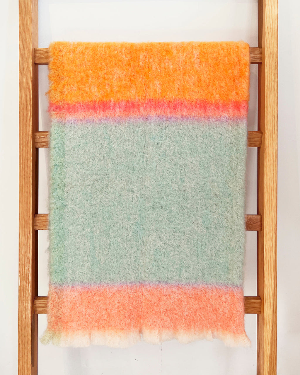 Mantas Ezcaray Rozco Sorbet Mohair Blanket Throw atacama home | Heirloom Boulevard