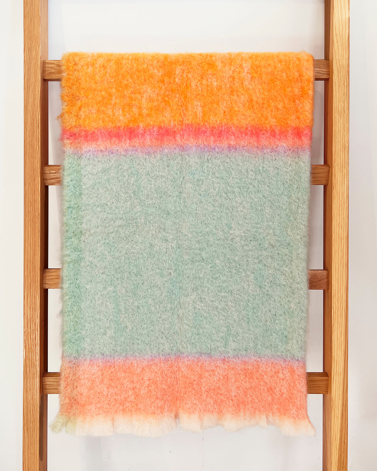 Mantas Ezcaray Rozco Sorbet Mohair Blanket Throw atacama home | Heirloom Boulevard