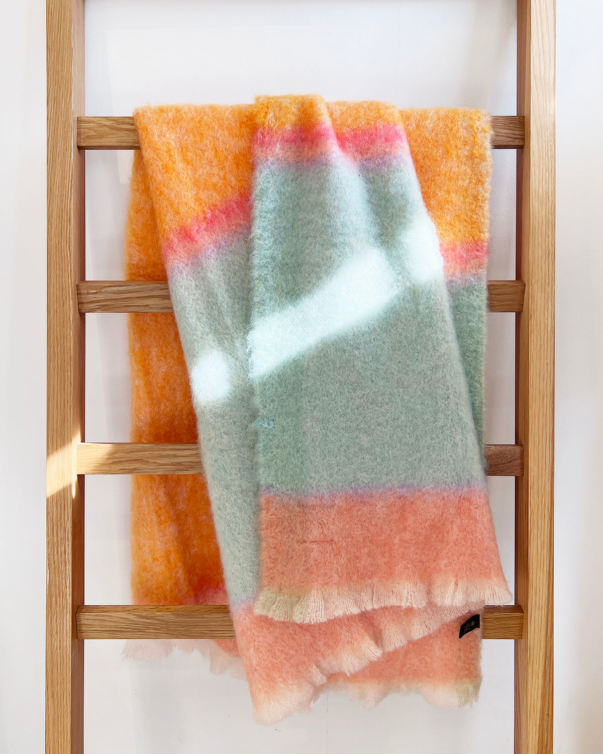 Mantas Ezcaray Rozco Sorbet Mohair Blanket Throw atacama home | Heirloom Boulevard