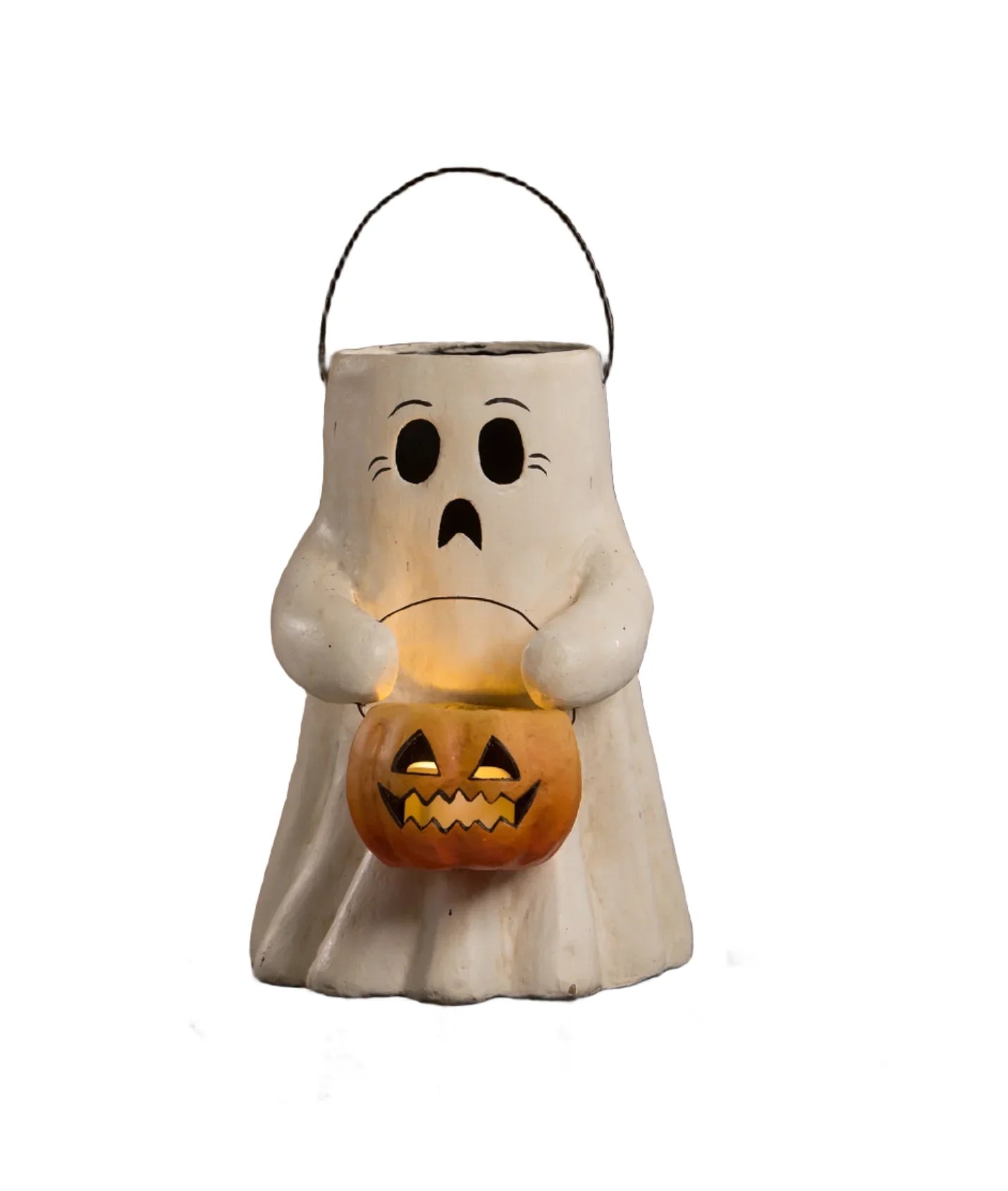 Scaredy Boo With Pumpkin Bucket Paper Mache Quirks! | Heirloom Boulevard