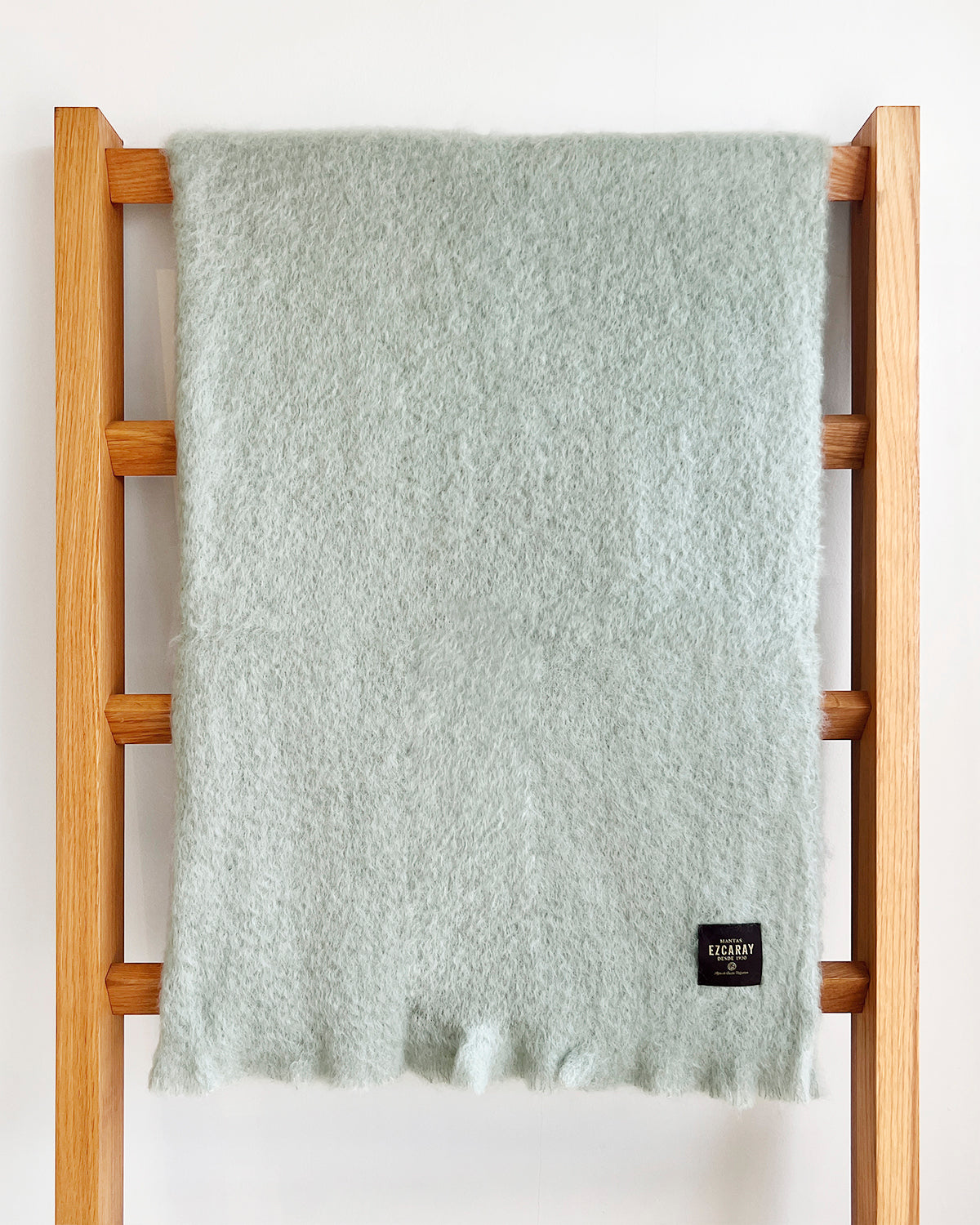 Mantas Ezcaray Seafoam Mohair Blanket Throw atacama home | Heirloom Boulevard