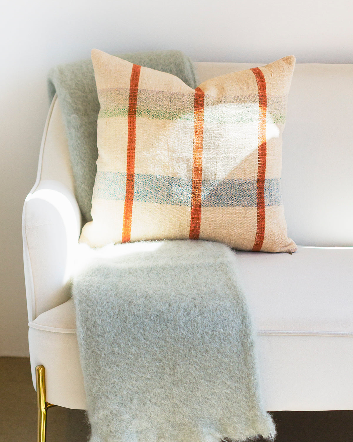 Mantas Ezcaray Seafoam Mohair Blanket Throw atacama home | Heirloom Boulevard
