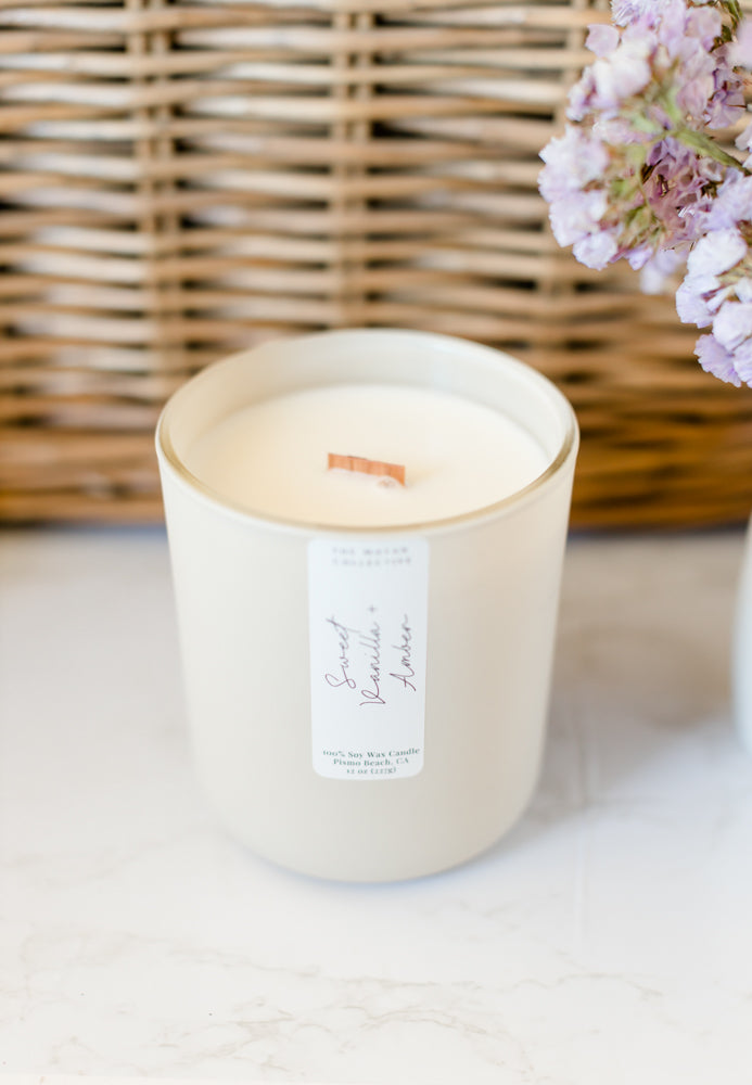 Sweet Vanilla & Amber Soy Wax Candle | Heirloom Boulevard