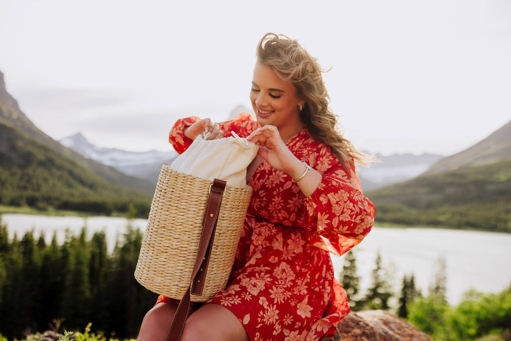 Picnic Time Palermo - Rush Insulated Bucket Tote with Leather Straps | Heirloom Boulevard