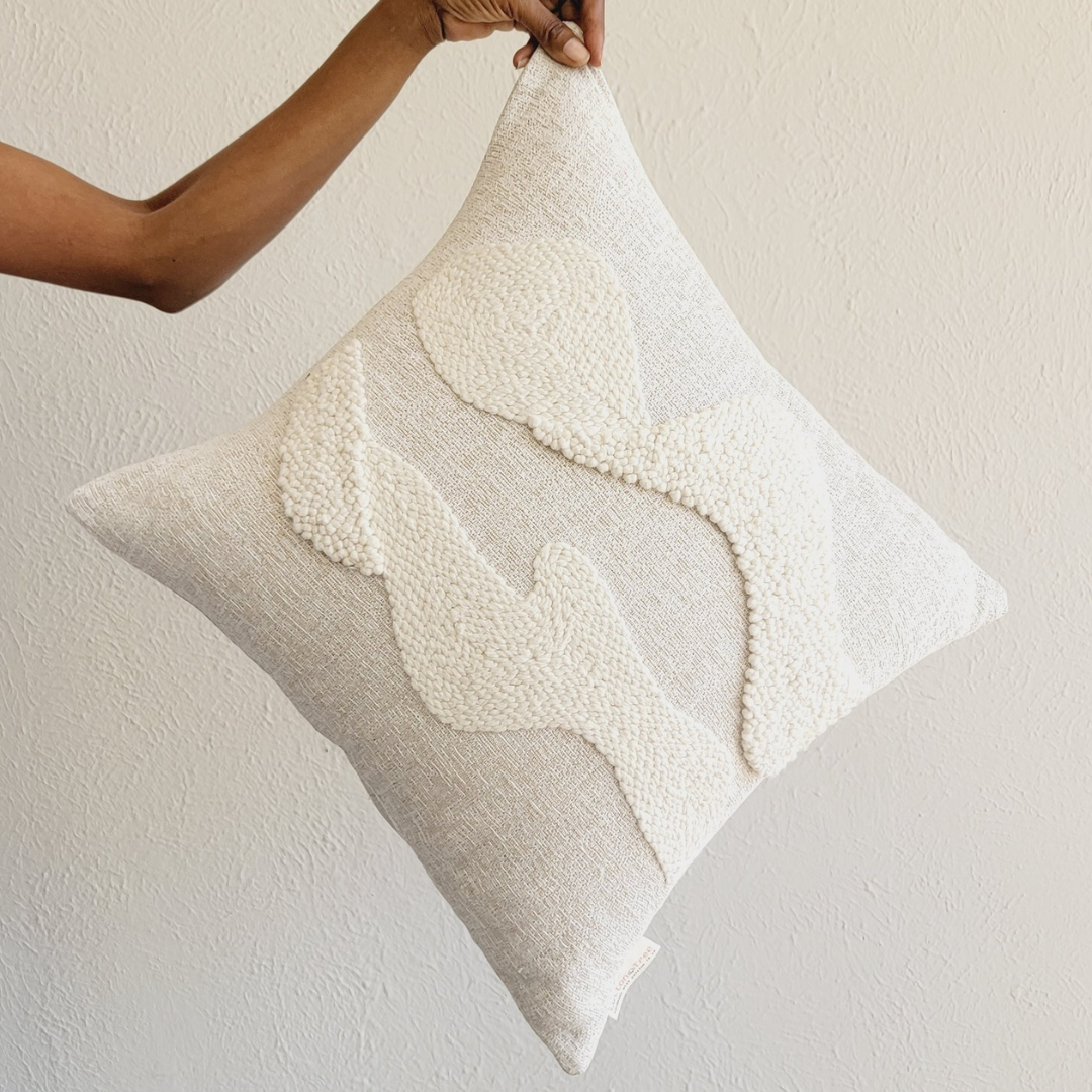 Karoo Cloud Eco-Cotton Throw Pillow Kanju Interiors | Heirloom Boulevard