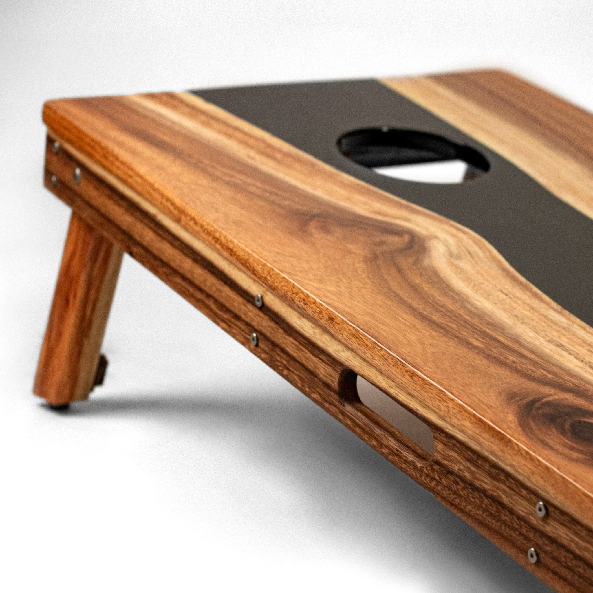 Elakai 2ft x 4ft Resin & Wood Classic Cornhole Set | Live Edge River Collection | Heirloom Boulevard