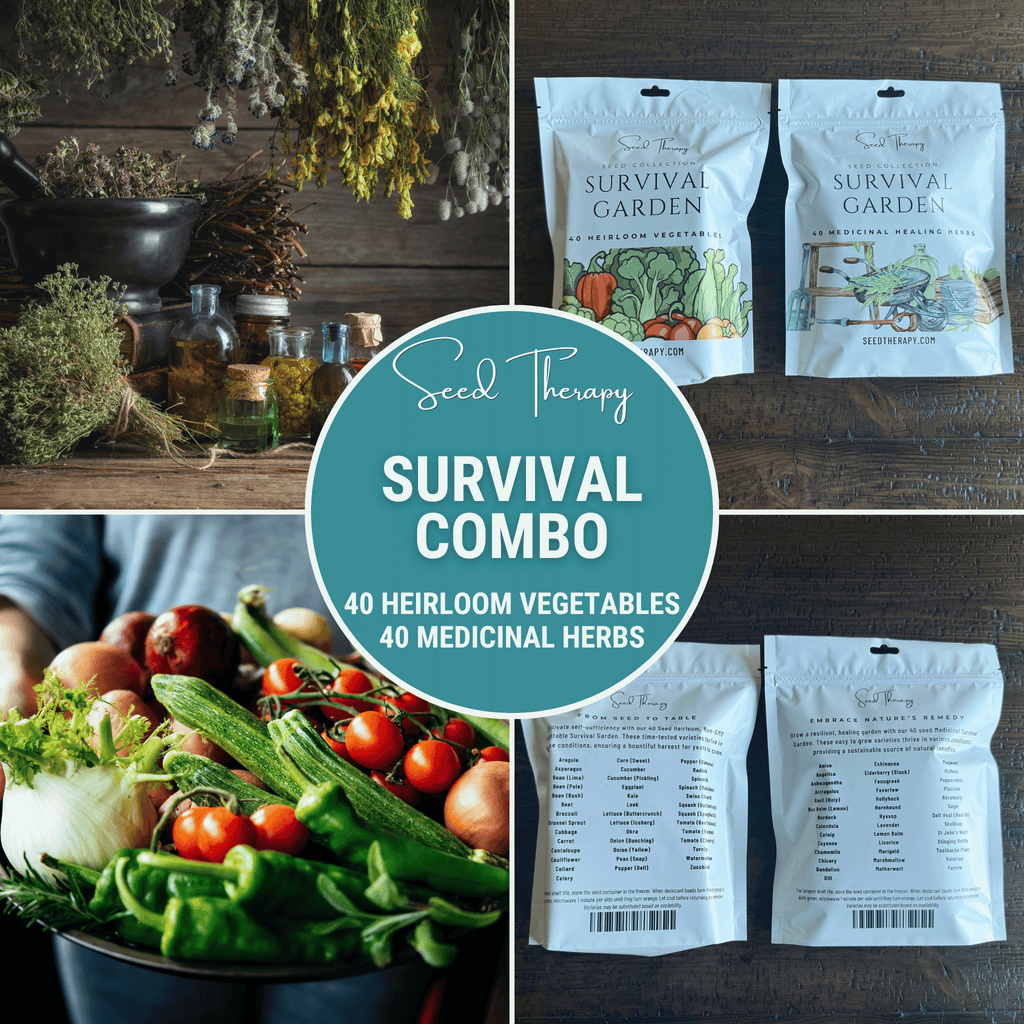 Southern Seeds Survival Garden Combo – 40 Vegetable & 40 Medicinal Herb Varieties | Heirloom Boulevard