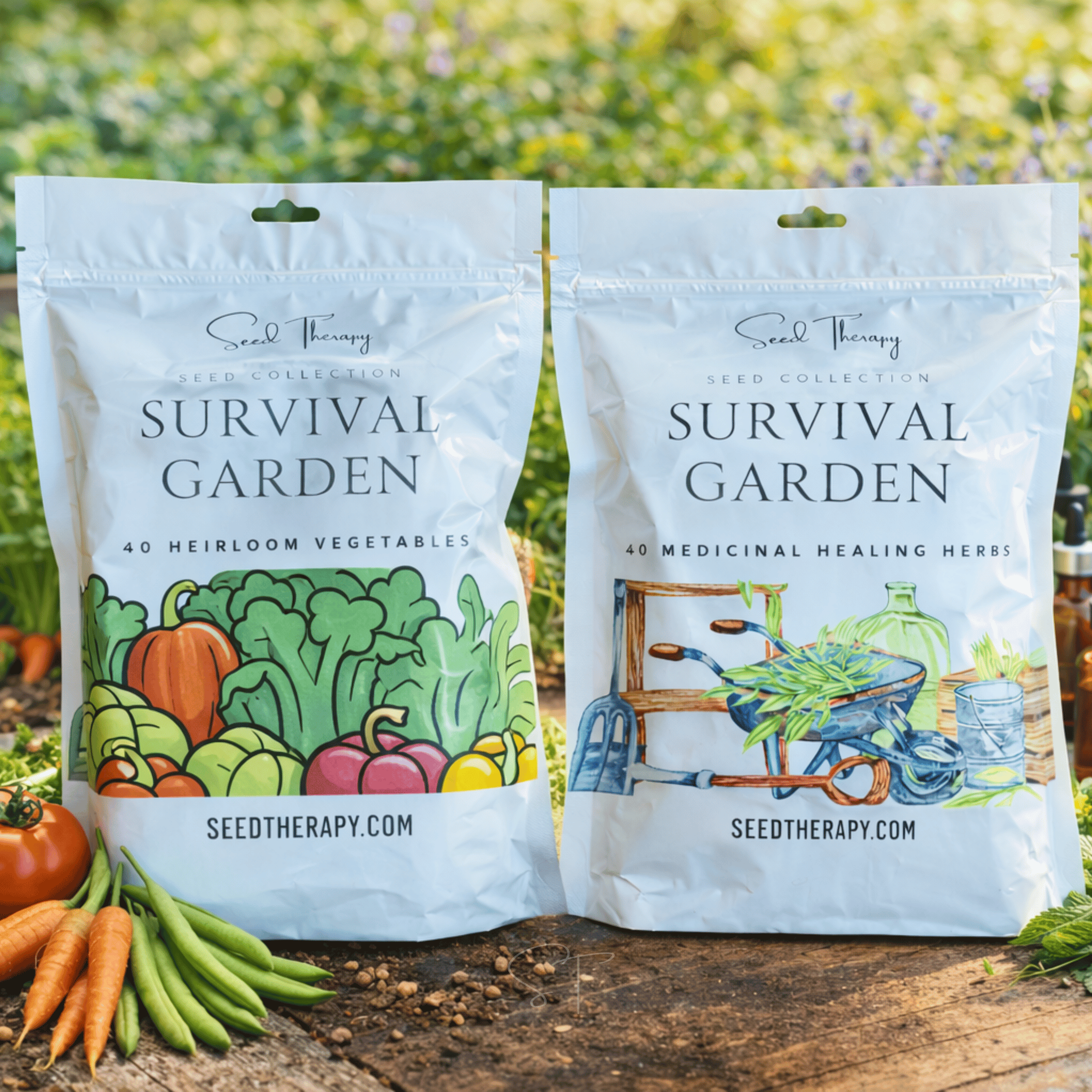 Southern Seeds Survival Garden Combo – 40 Vegetable & 40 Medicinal Herb Varieties | Heirloom Boulevard