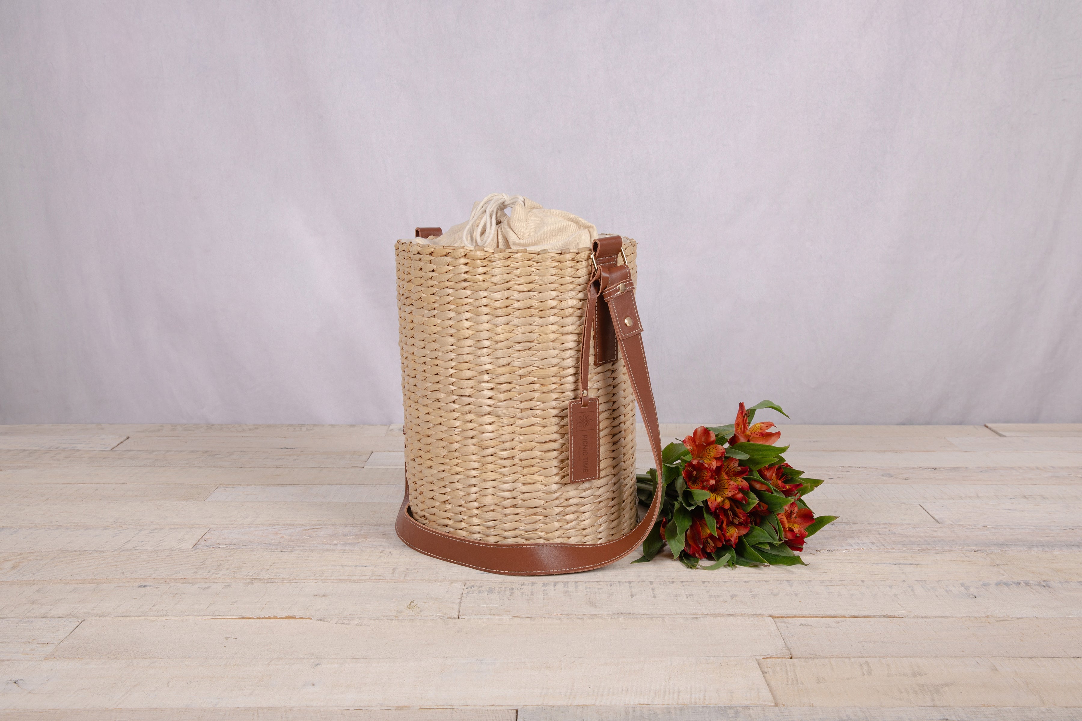 Picnic Time Palermo - Rush Insulated Bucket Tote with Leather Straps | Heirloom Boulevard