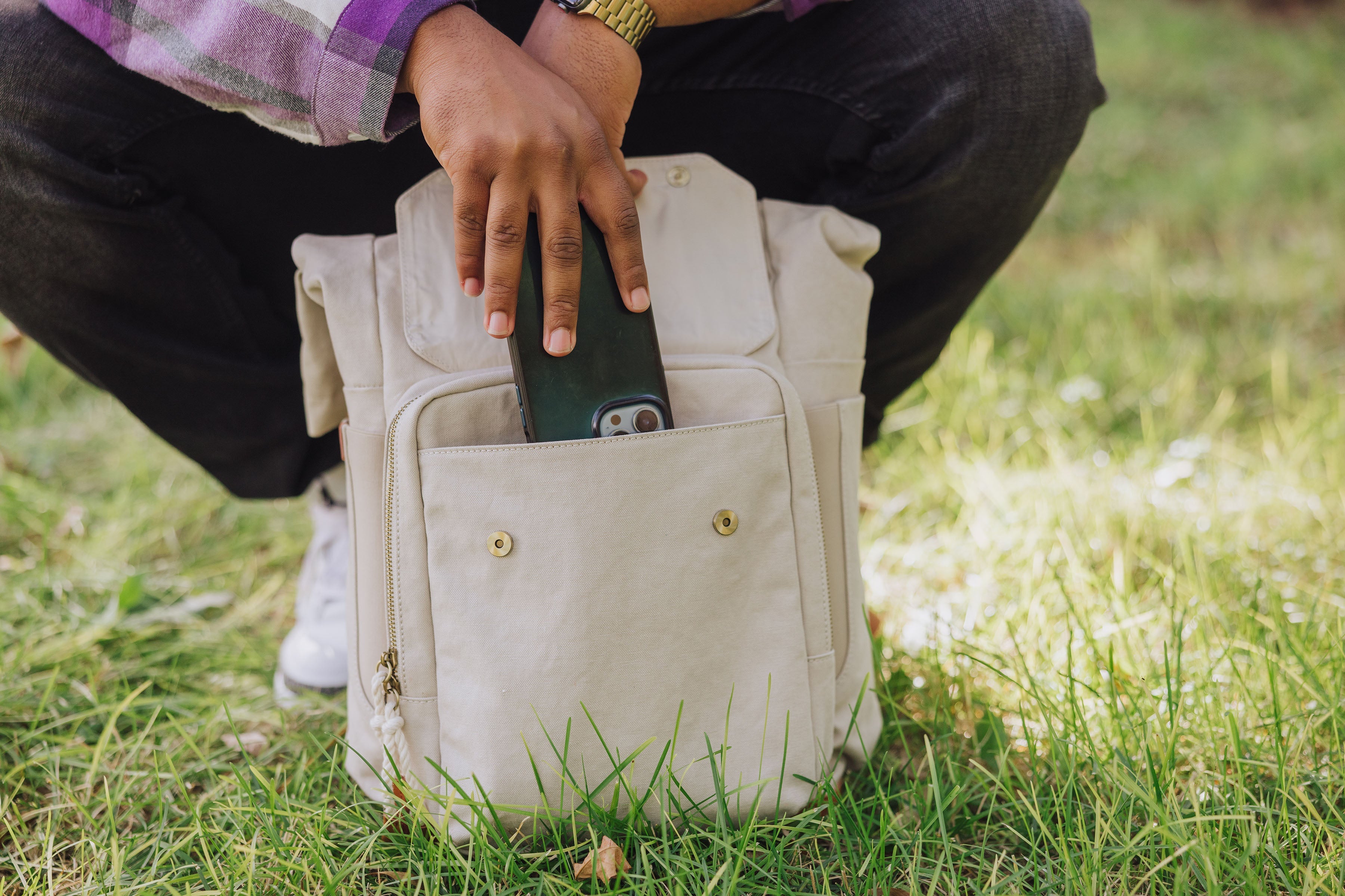 Picnic Time Carmel Roll Top Picnic Backpack Cooler | Heirloom Boulevard