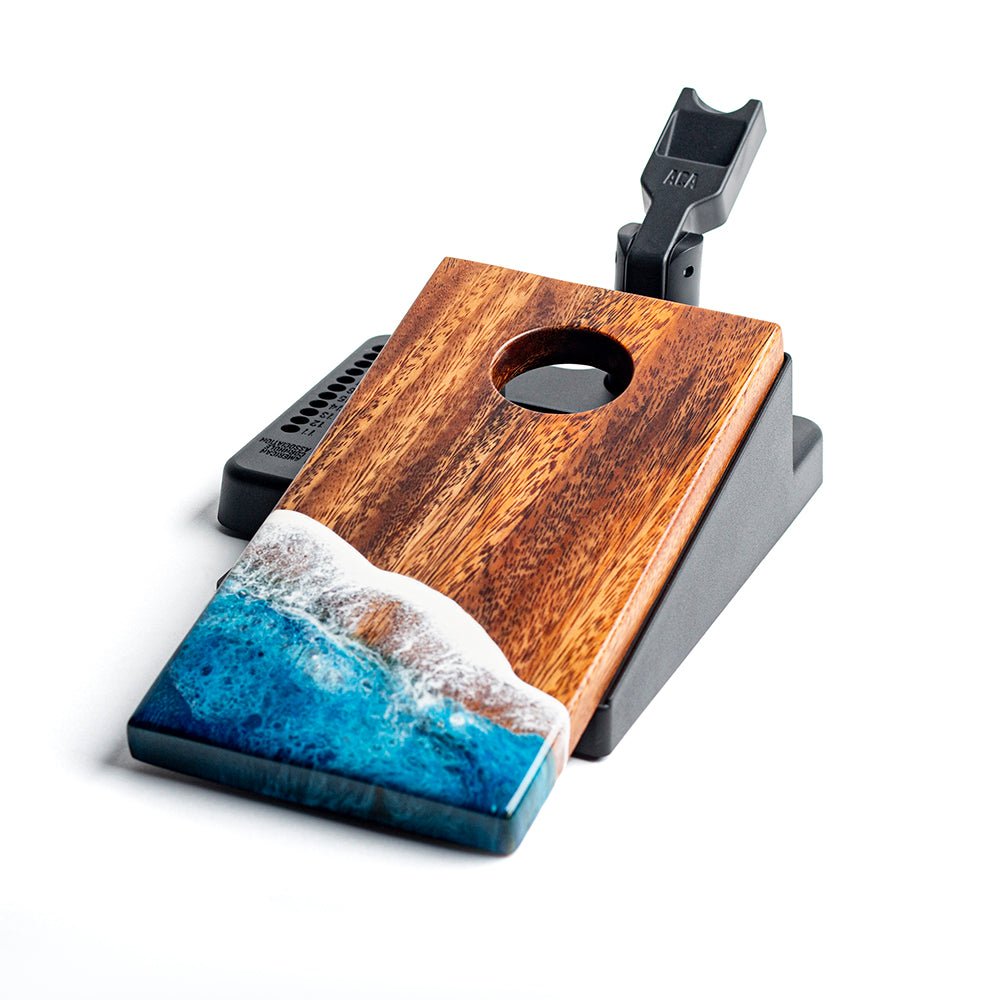 Elakai The Beach Epoxy Resin Double Chuck ART Mini Tabletop Cornhole Game | Heirloom Boulevard