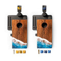 Elakai The Beach Epoxy Resin Double Chuck ART Mini Tabletop Cornhole Game | Heirloom Boulevard