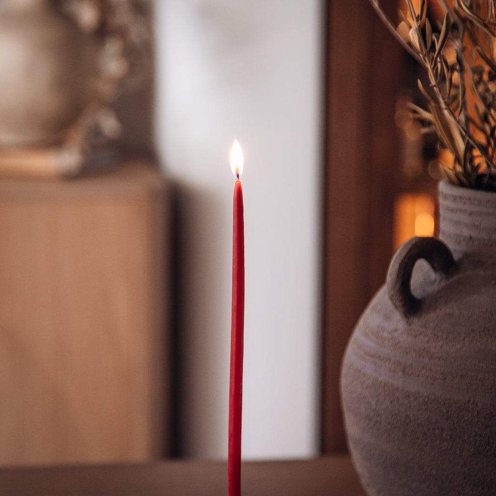 Out of the Blue Melissa Beeswax Thin Tapers - Pack of 15 | Heirloom Boulevard