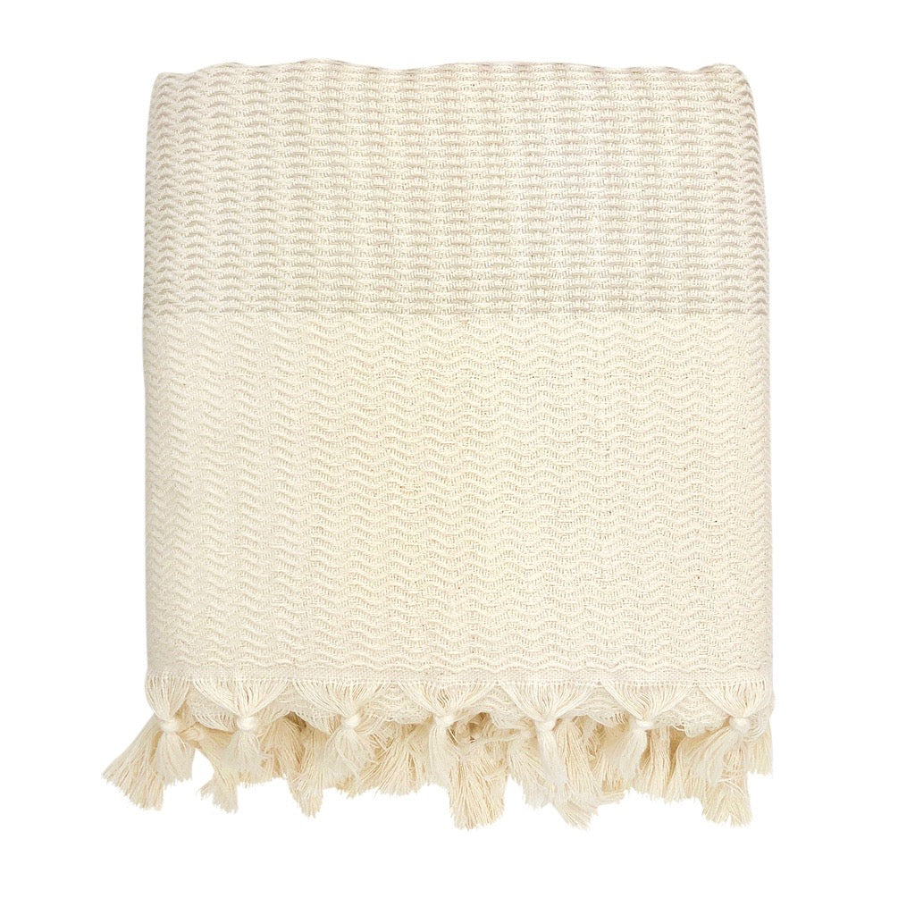 Plush Wavy Turkish Throw SLATE + SALT | Heirloom Boulevard