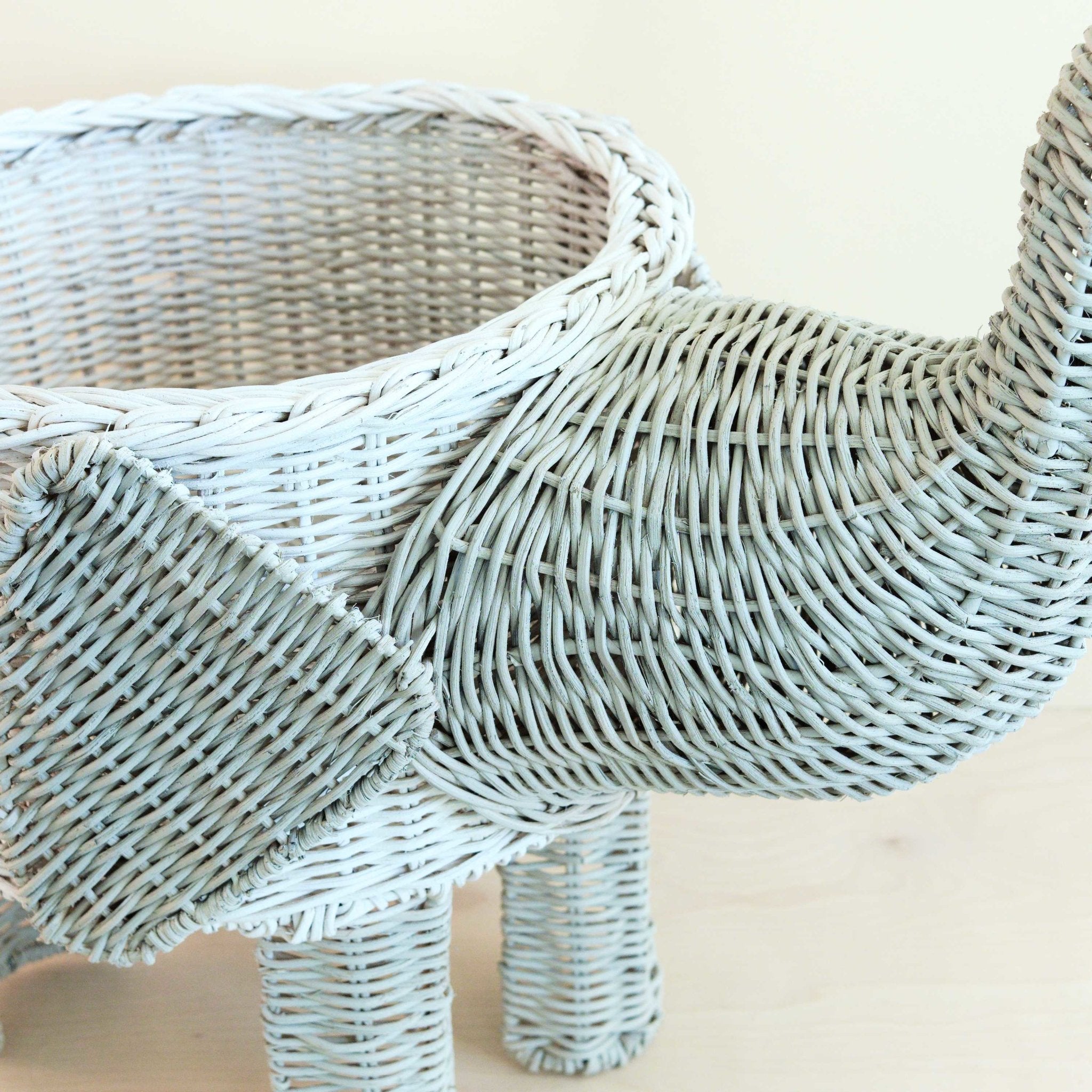 LIKHÂ Two-tone Rattan Elephant Basket - Wicker Organizer | LIKHÂ LIKHÂ | Heirloom Boulevard