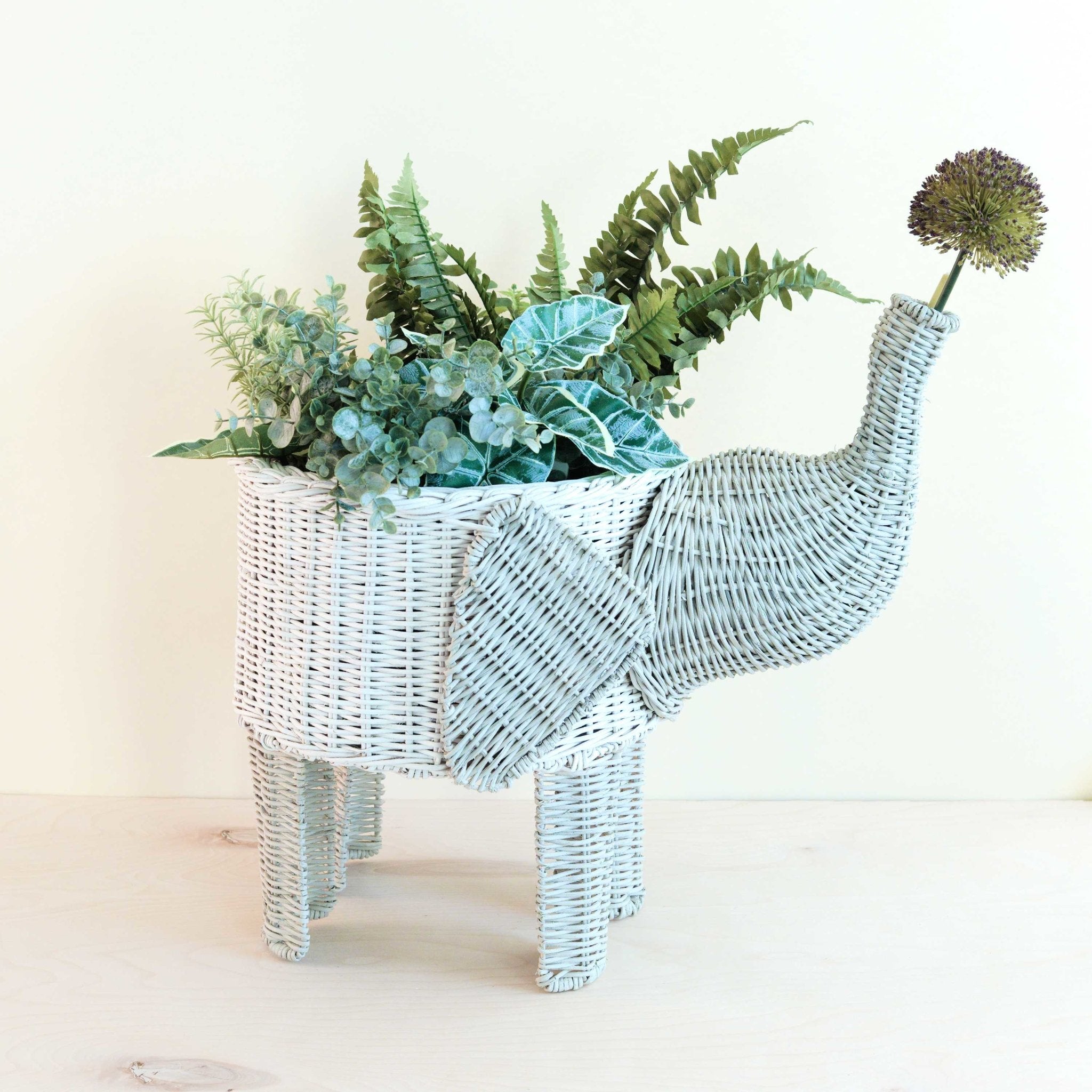 LIKHÂ Two-tone Rattan Elephant Basket - Wicker Organizer | LIKHÂ LIKHÂ | Heirloom Boulevard