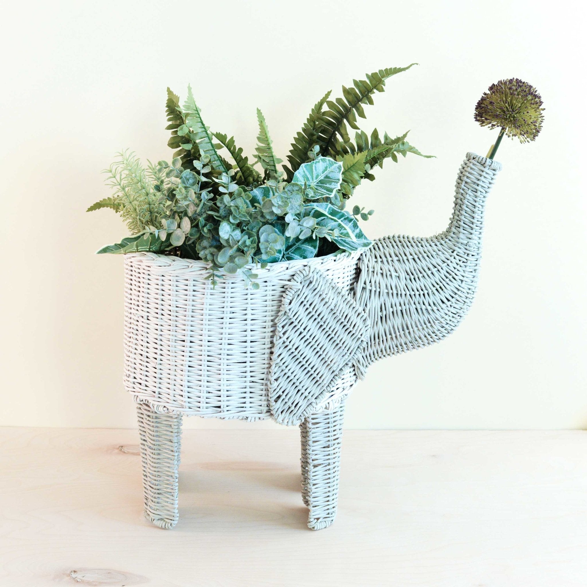 LIKHÂ Two-tone Rattan Elephant Basket - Wicker Organizer | LIKHÂ LIKHÂ | Heirloom Boulevard