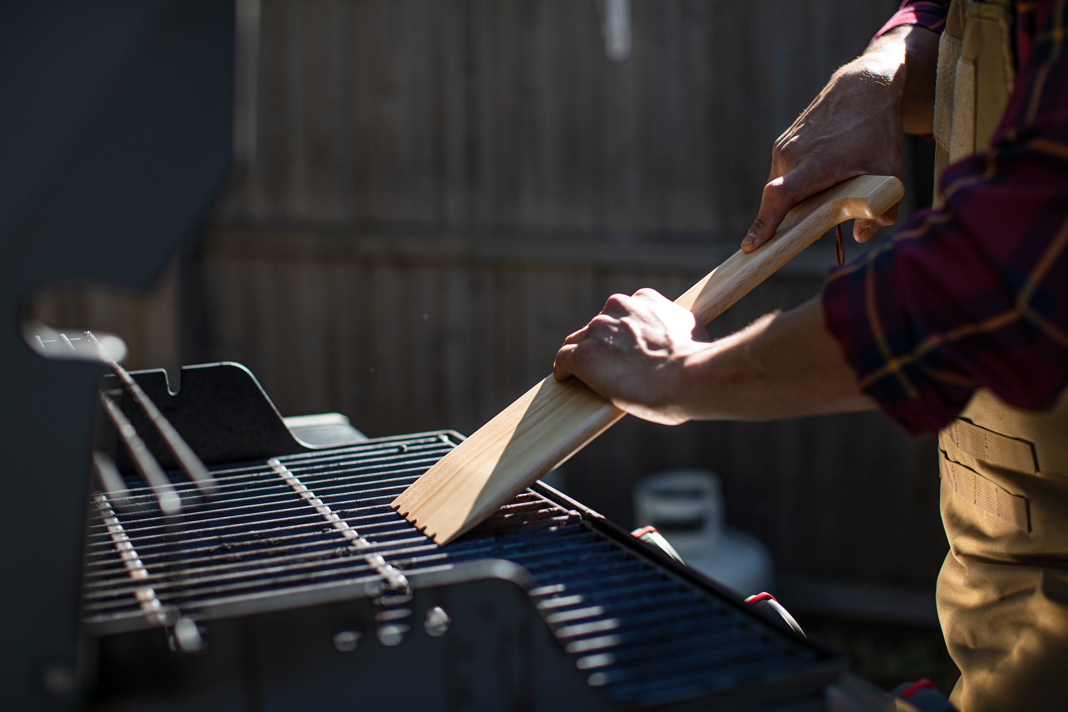 Oniva Hardwood BBQ Grill Scraper with Bottle Opener | Heirloom Boulevard