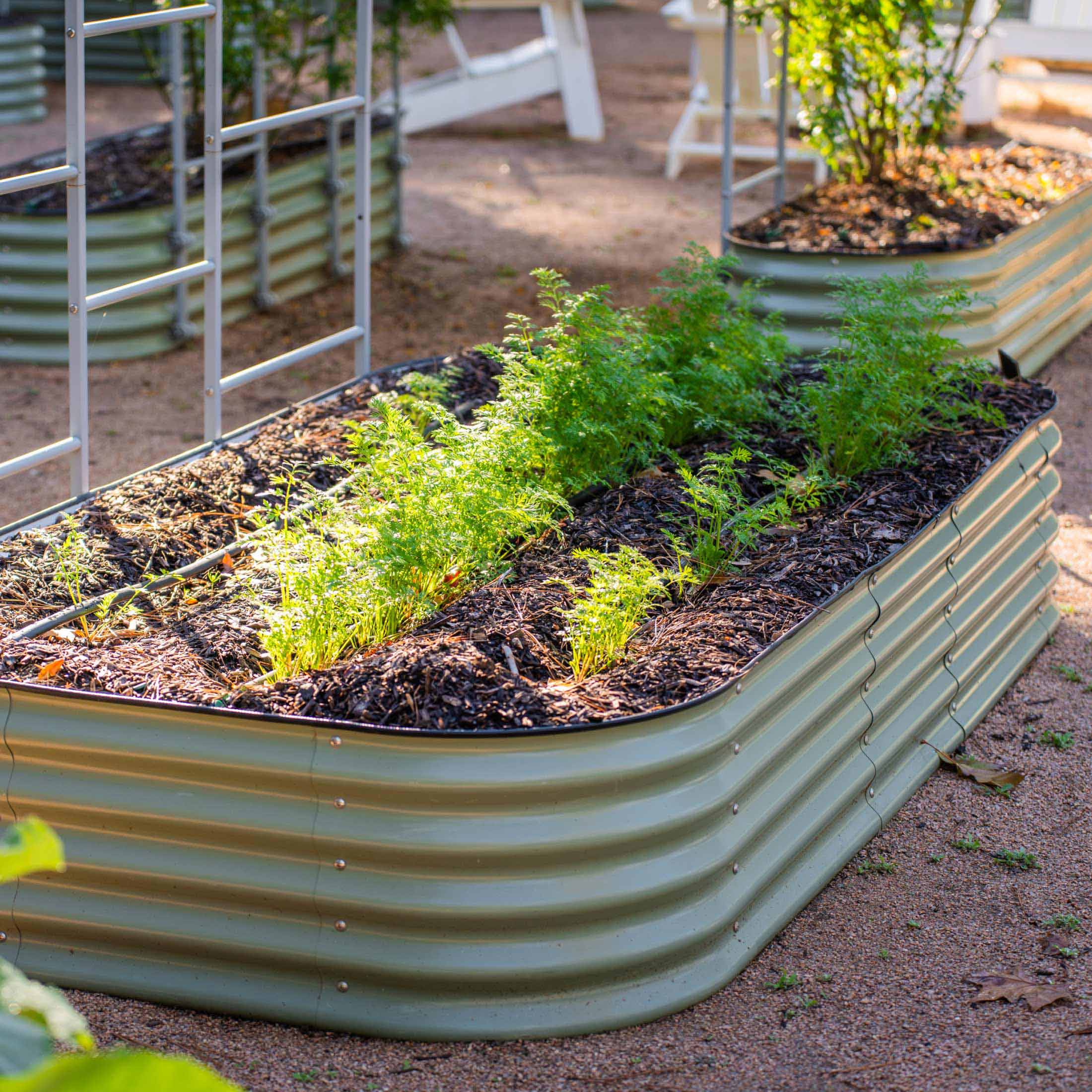 Vego Garden 17" Tall 10 In 1 Jumbo Modular Metal Raised Garden Bed Kit | Heirloom Boulevard