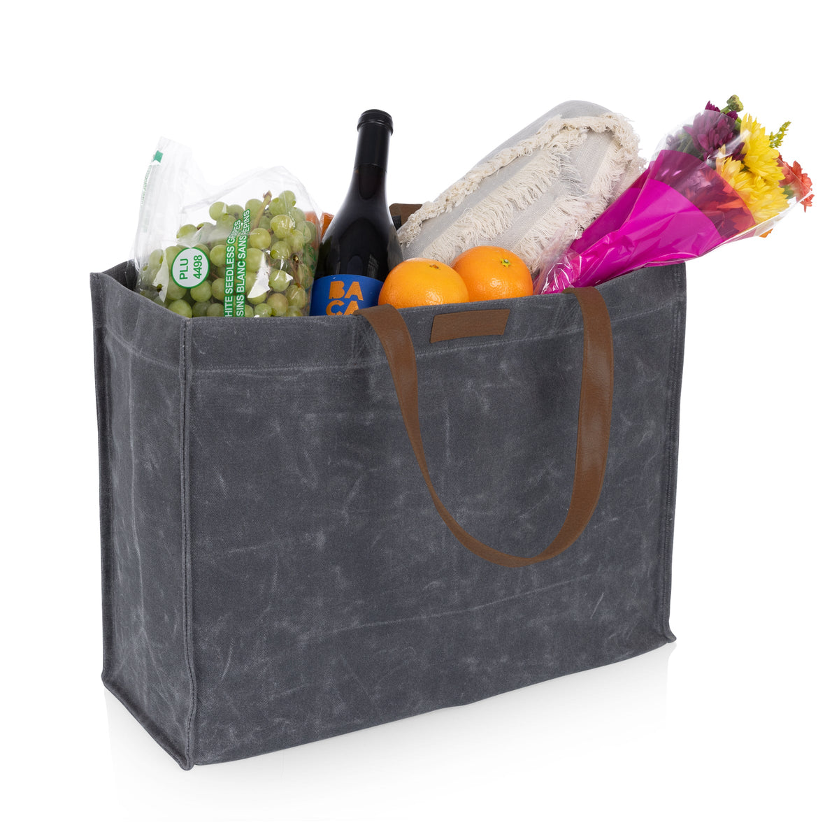 Legacy Market Waxed Canvas Tote with Leatherette Handles | Heirloom Boulevard