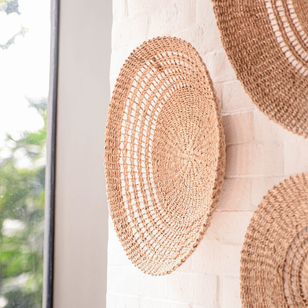 Open Weave Wall Baskets, Small - Woven Wall Baskets | LIKHÂ | Heirloom Boulevard