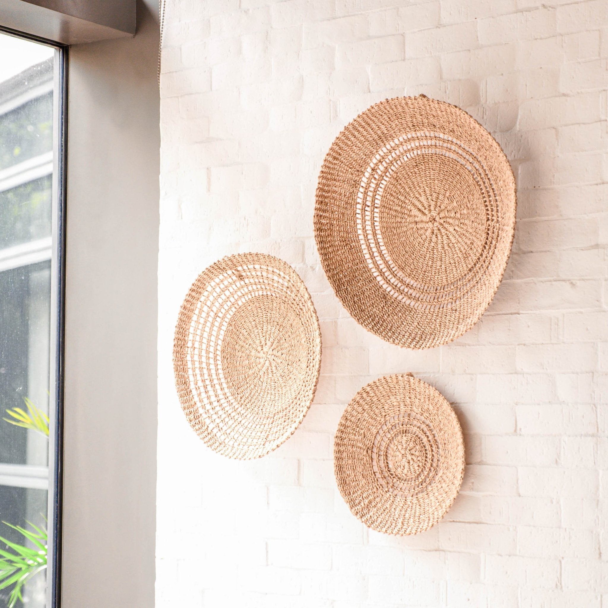 Open Weave Wall Baskets, Small - Woven Wall Baskets | LIKHÂ | Heirloom Boulevard