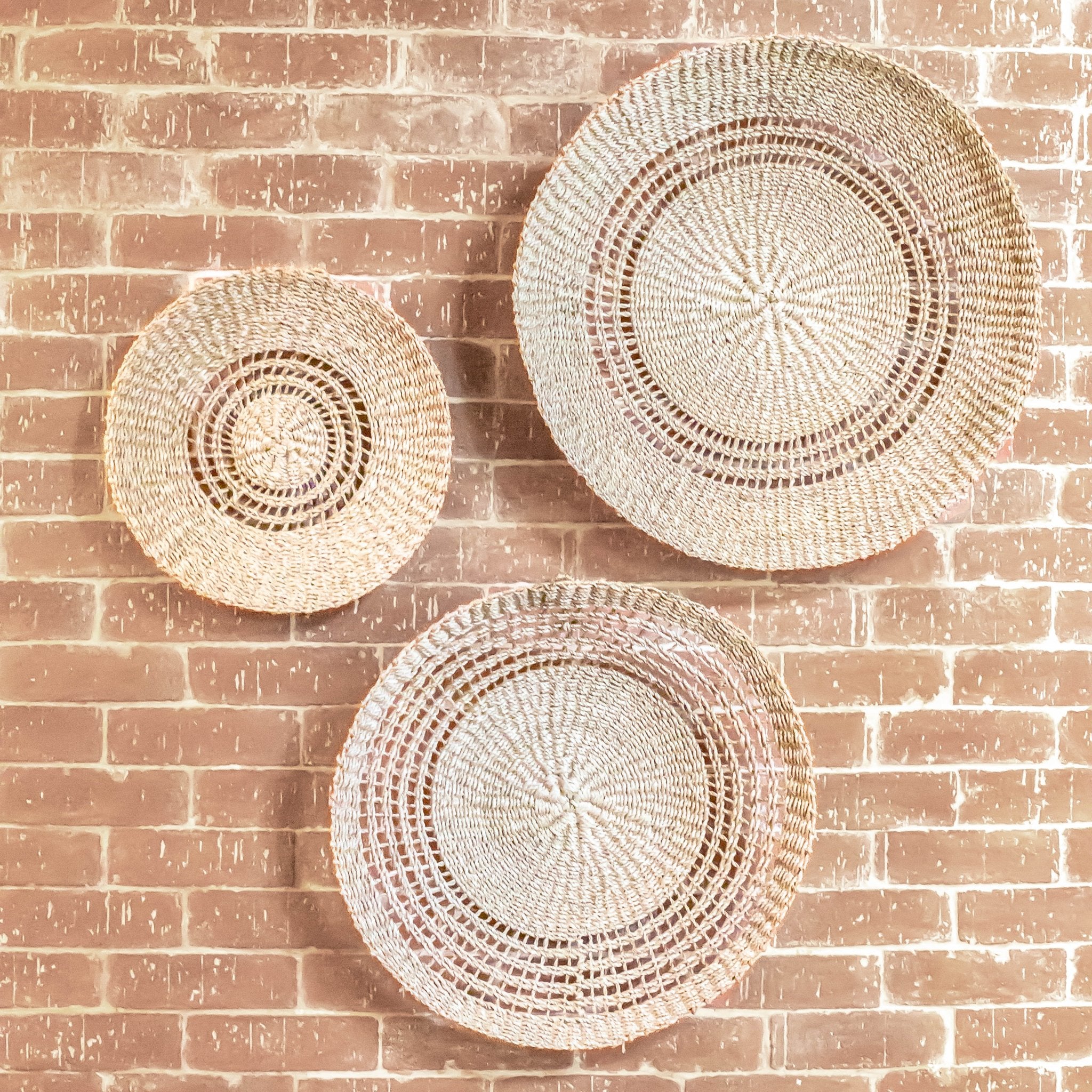 Open Weave Wall Baskets, Small - Woven Wall Baskets | LIKHÂ | Heirloom Boulevard