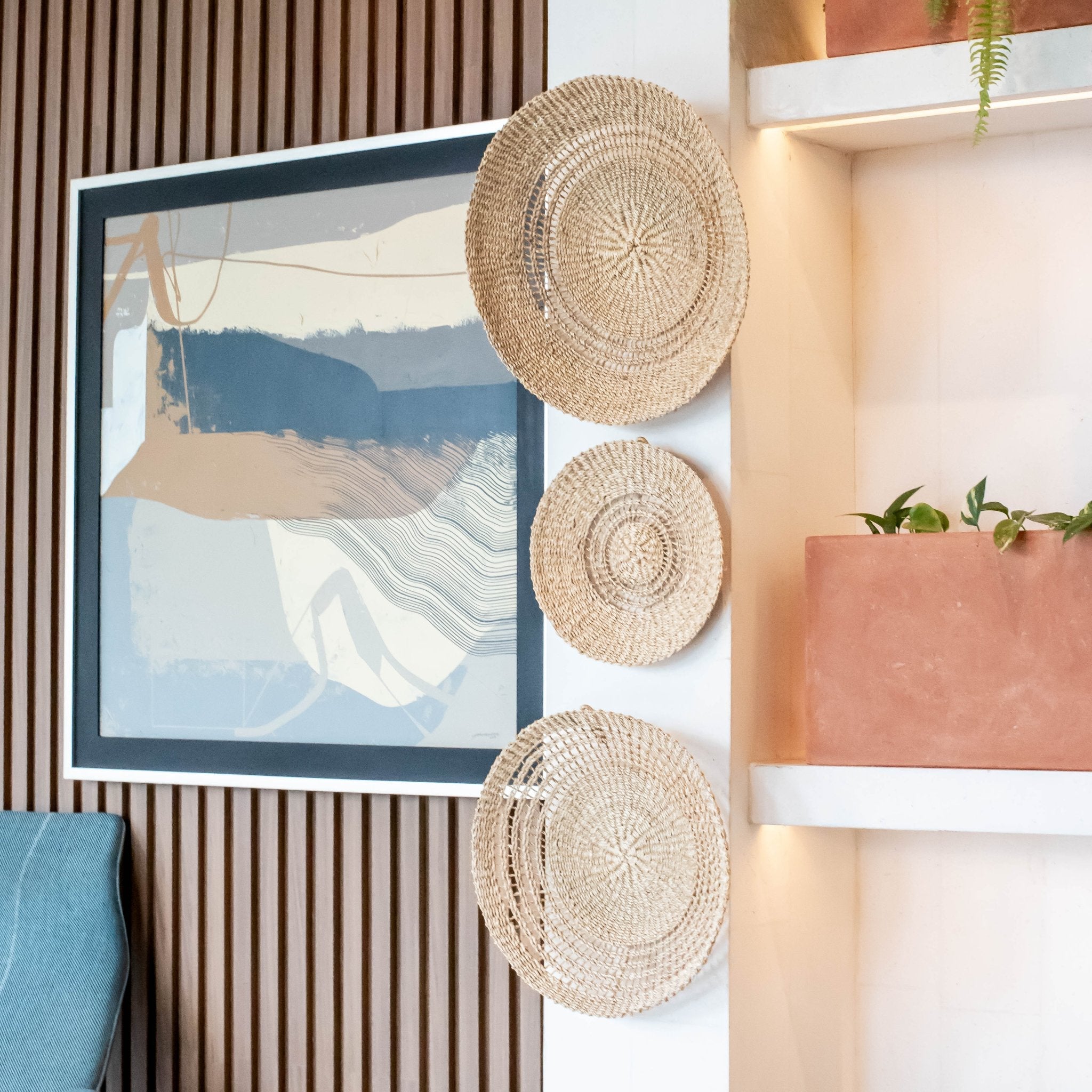 Open Weave Wall Baskets, Small - Woven Wall Baskets | LIKHÂ | Heirloom Boulevard