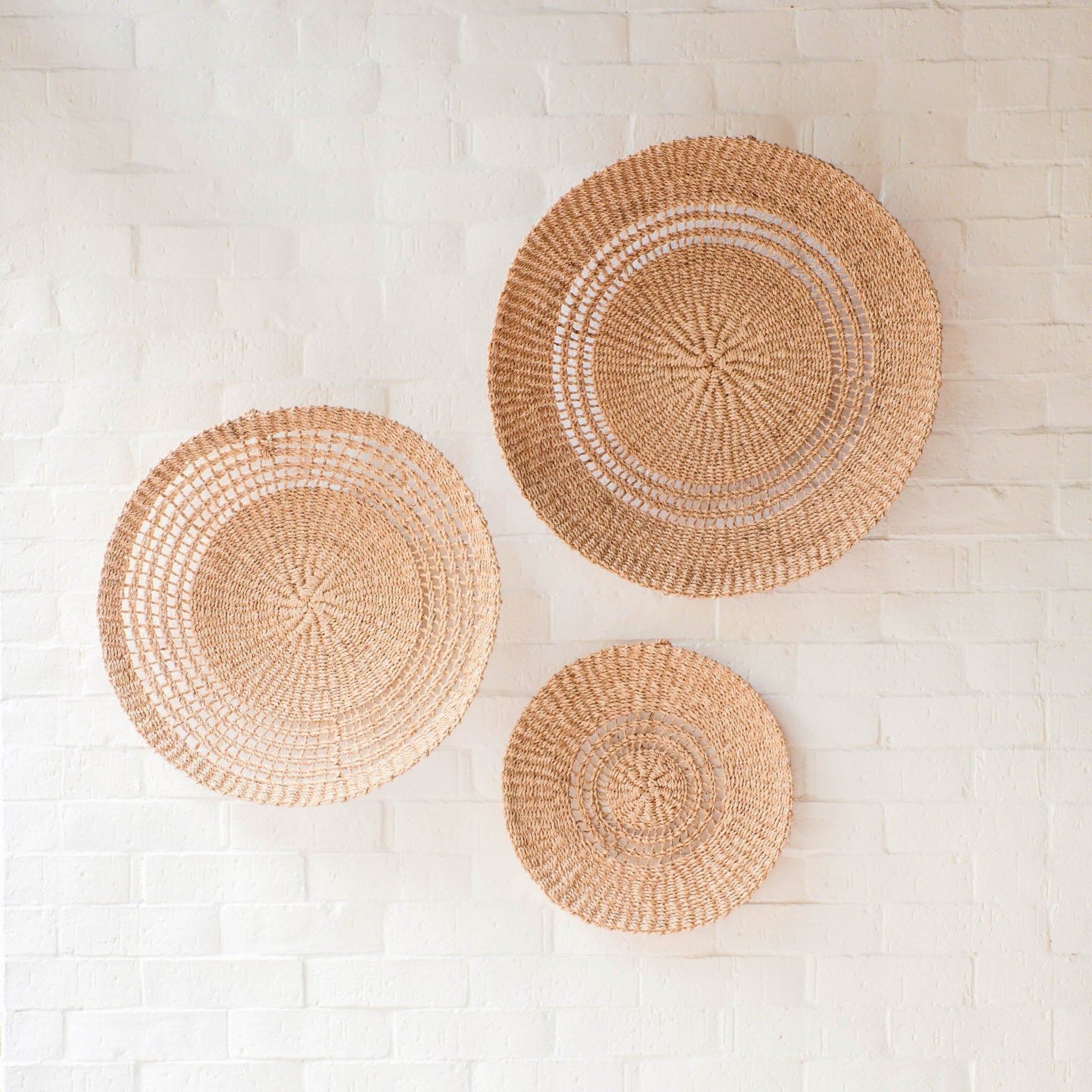 Open Weave Wall Baskets, Small - Woven Wall Baskets | LIKHÂ | Heirloom Boulevard